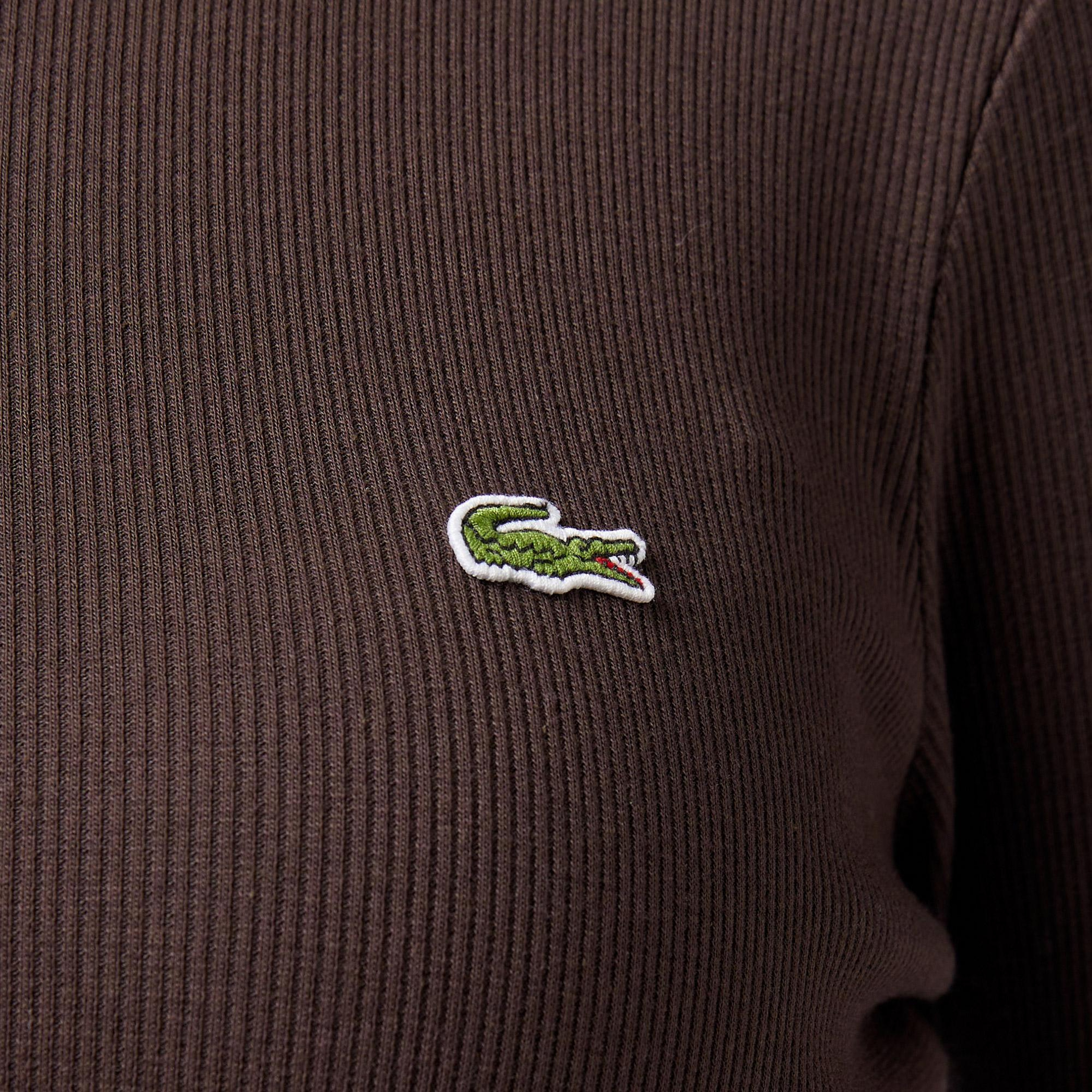 Lacoste Regular Fit Kadın Kahverengi Modal Karışımlı T-Shirt