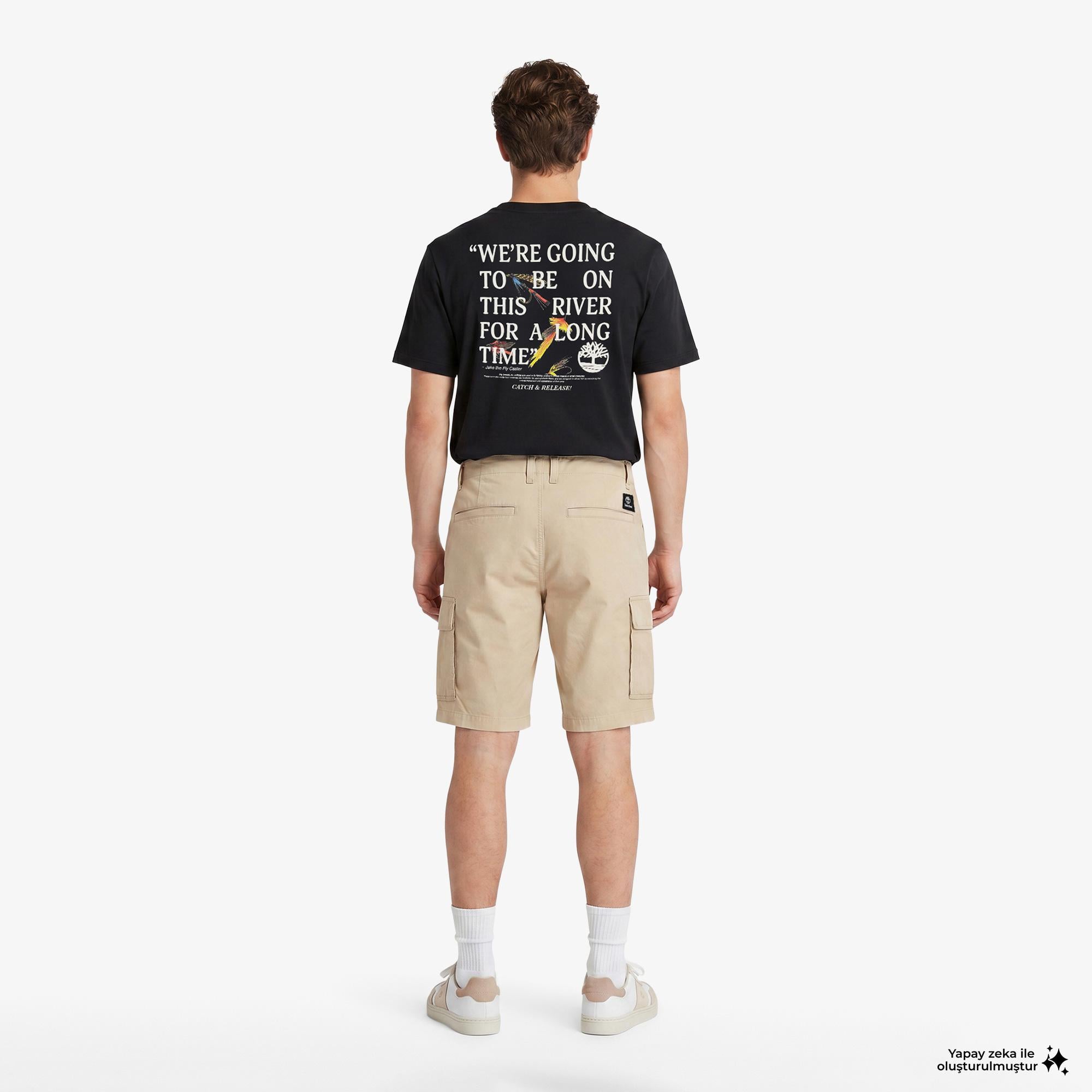 Timberland Poplin Cargo Erkek Bej Şort