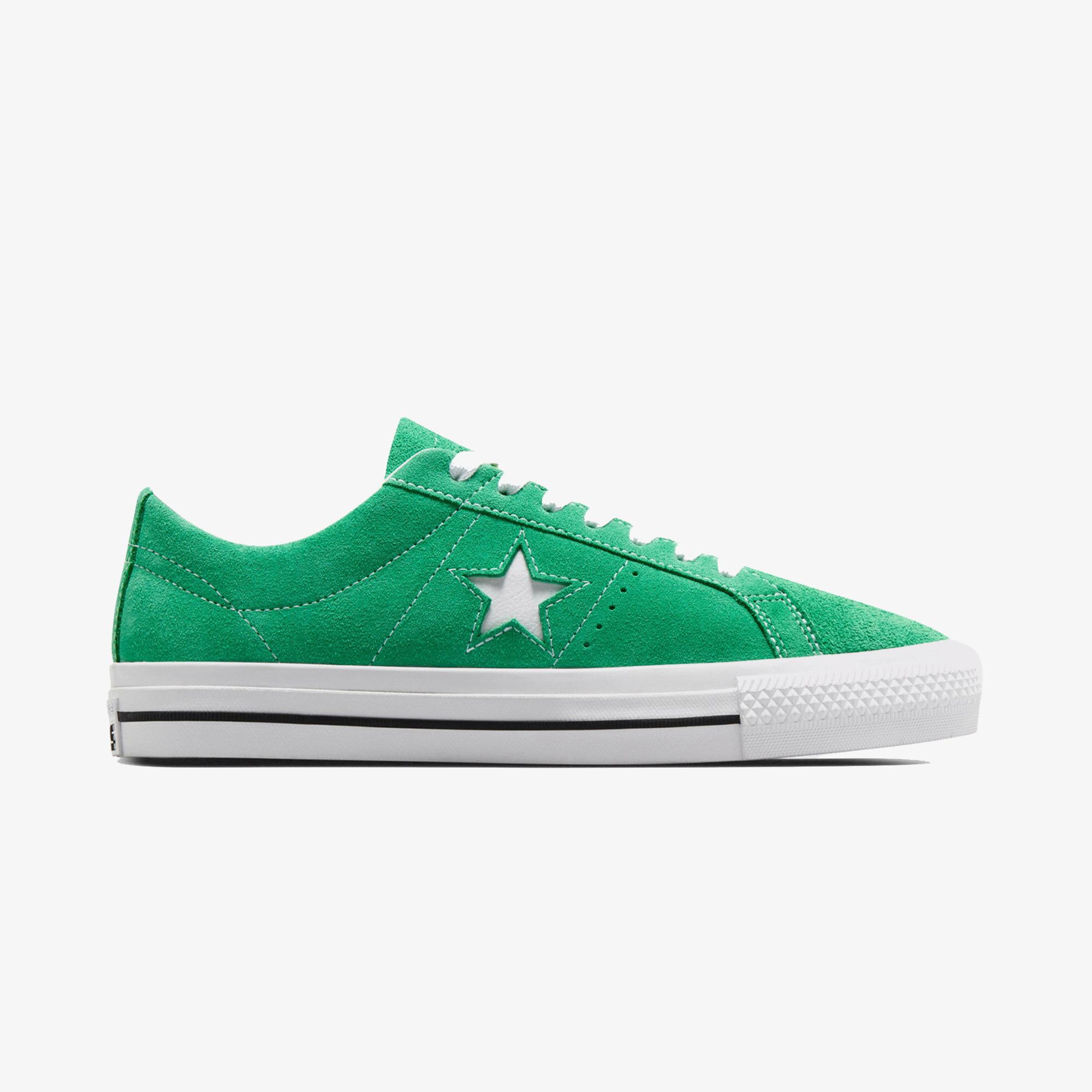 Converse One Star Pro Unisex Yeşil Süet Deri Sneaker