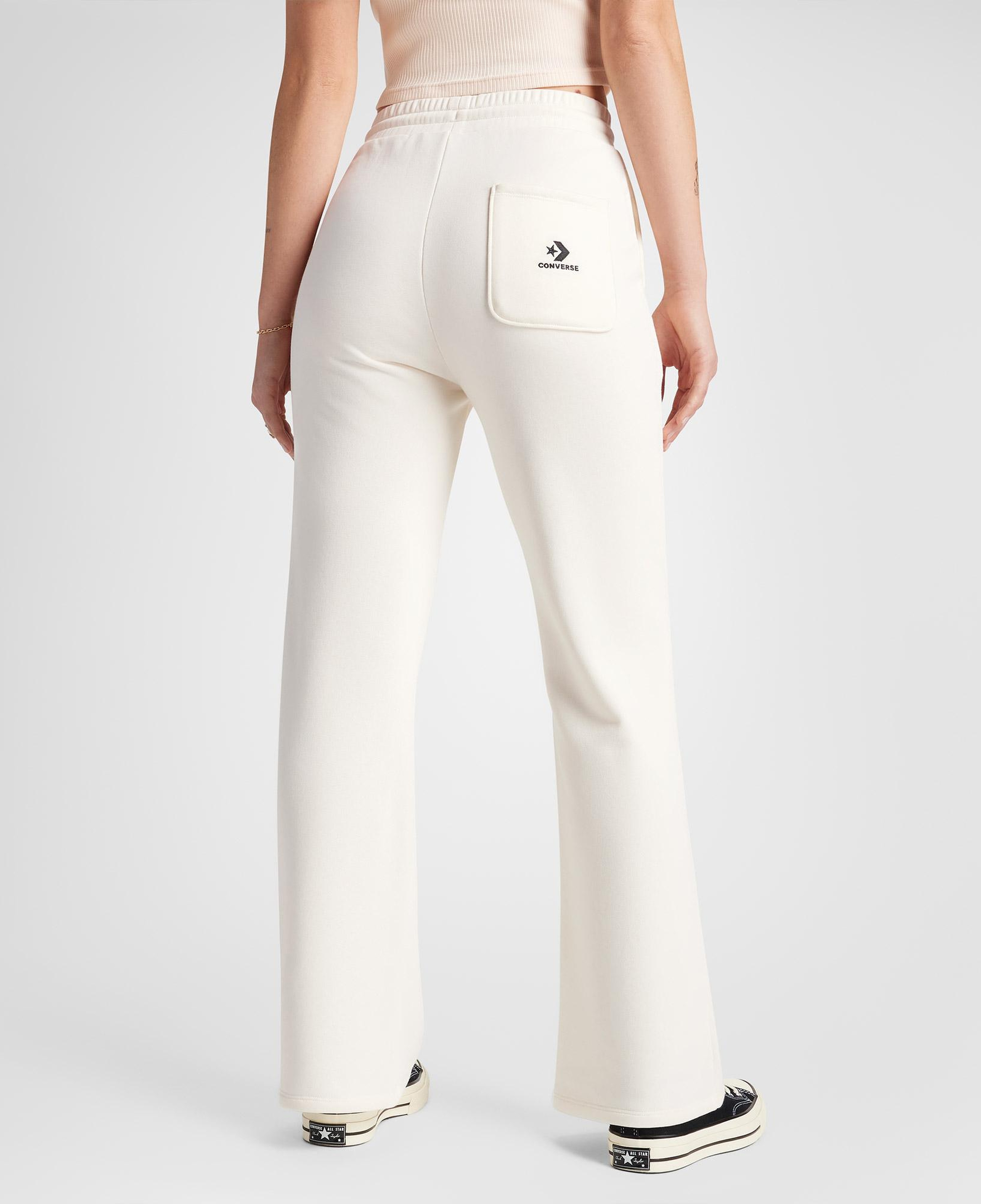 Converse Wide-Leg French Terry Kadın Krem Eşofman Altı