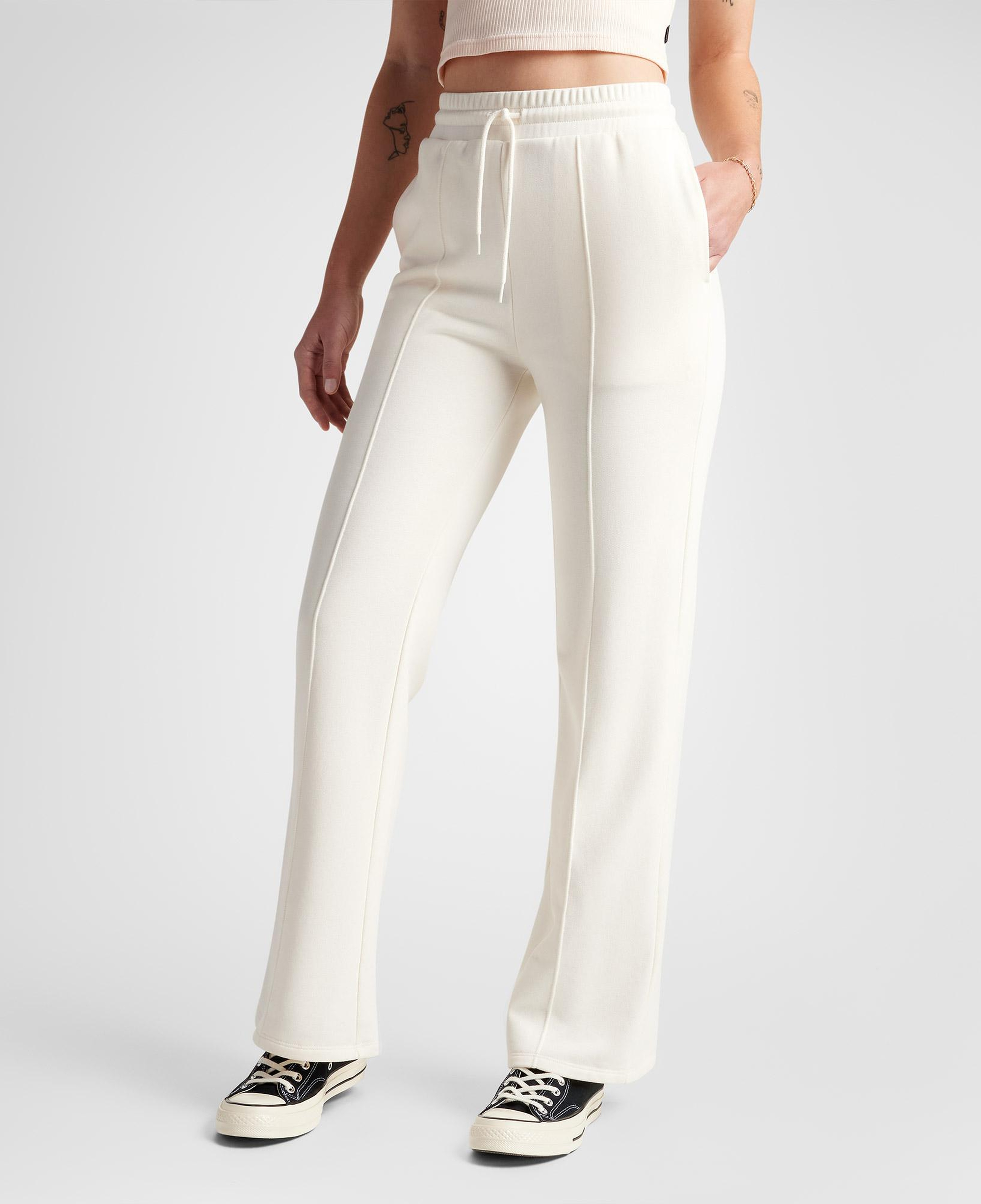 Converse Wide-Leg French Terry Kadın Krem Eşofman Altı