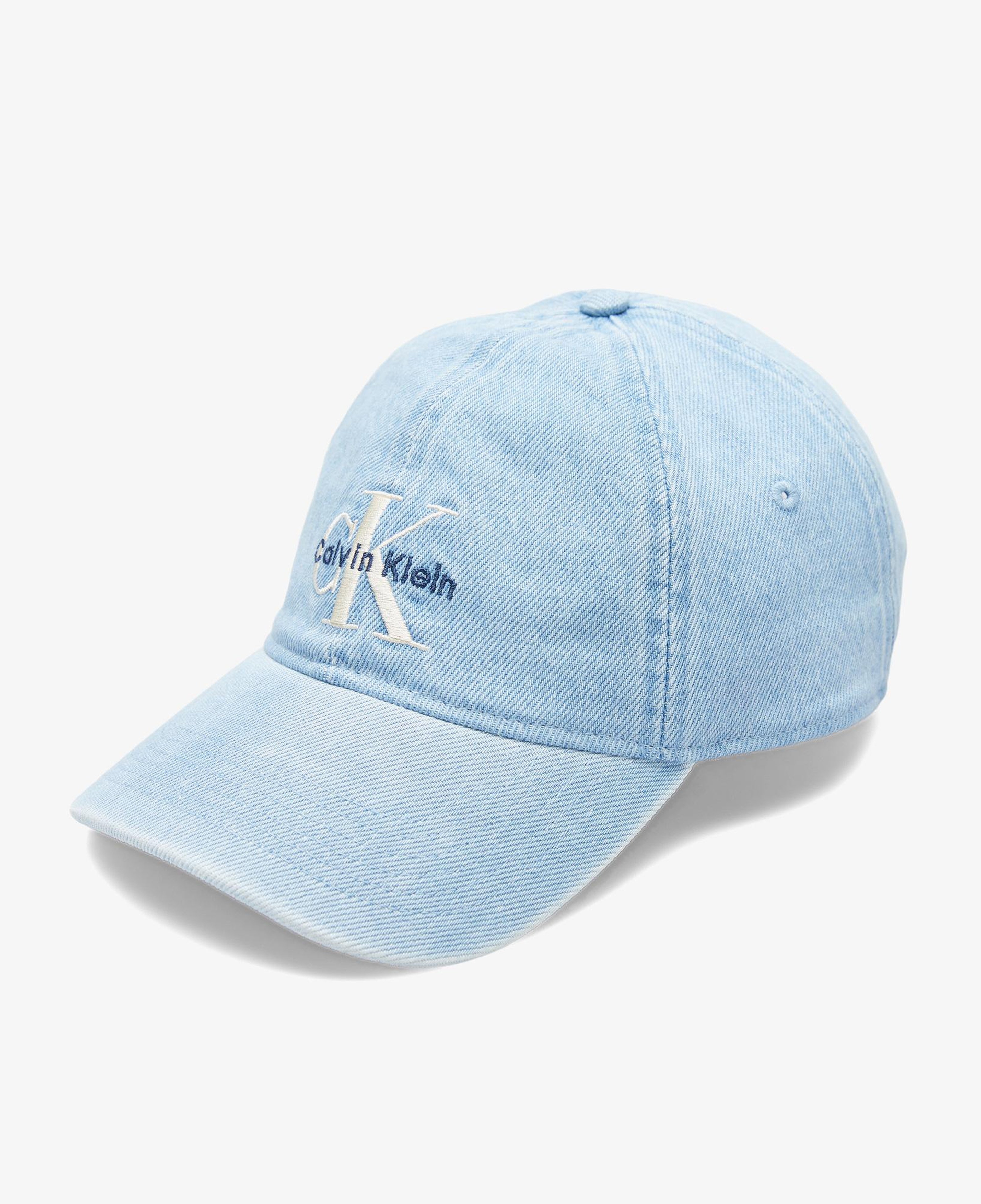 Calvin Klein Monologo Embroidery Denim Baseba Erkek Mavi Şapka