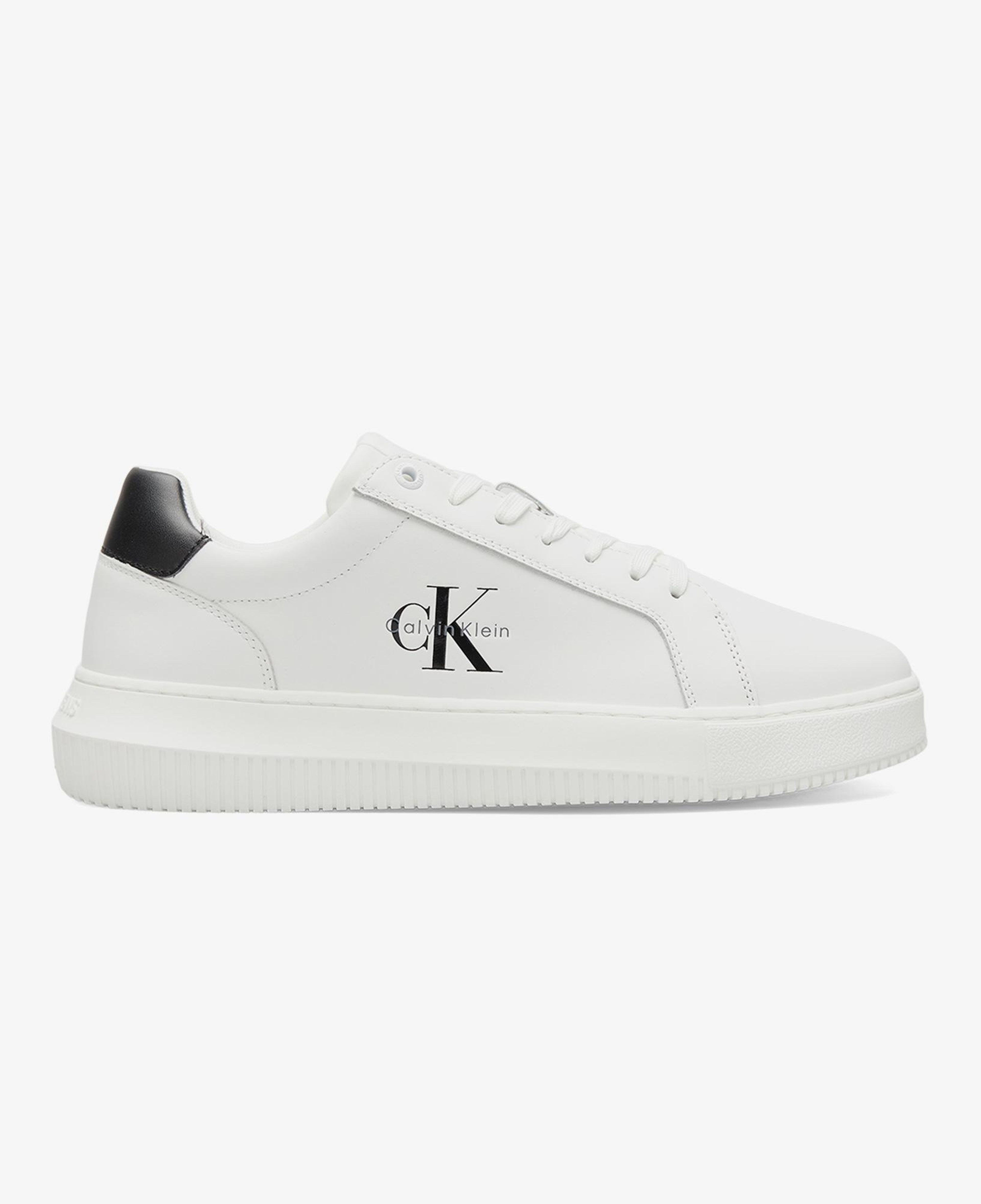 Calvin Klein Chunky Cupsole Mono Erkek Beyaz Sneaker