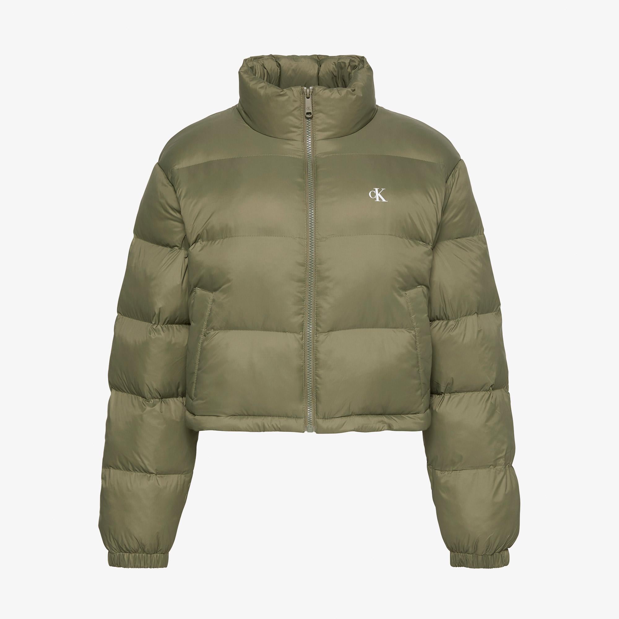 Calvin Klein Essential Crop Puffer Kadın Bej Ceket