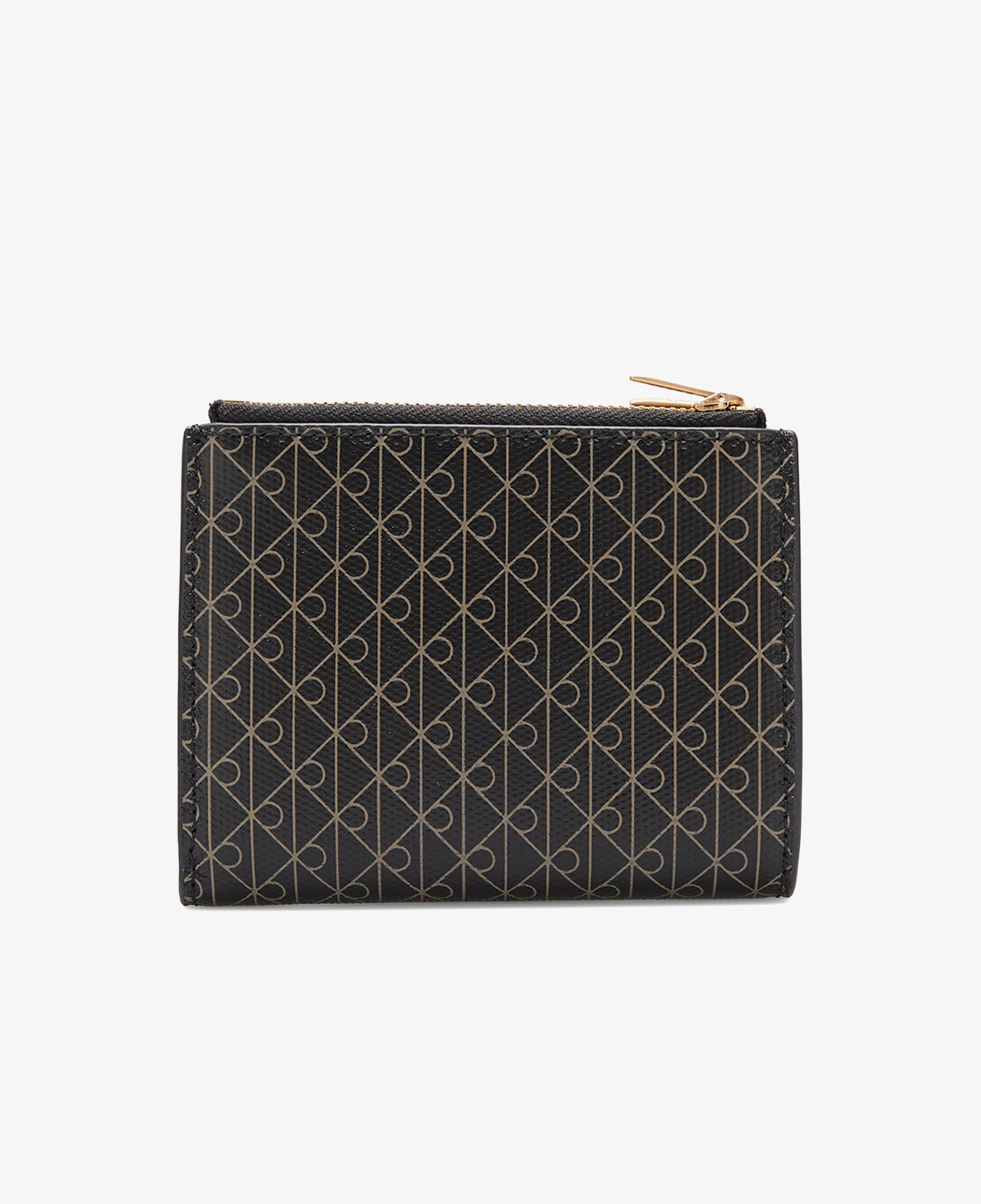Calvin Klein Emblem Double Zip Bifold Kadın Siyah Kartlık