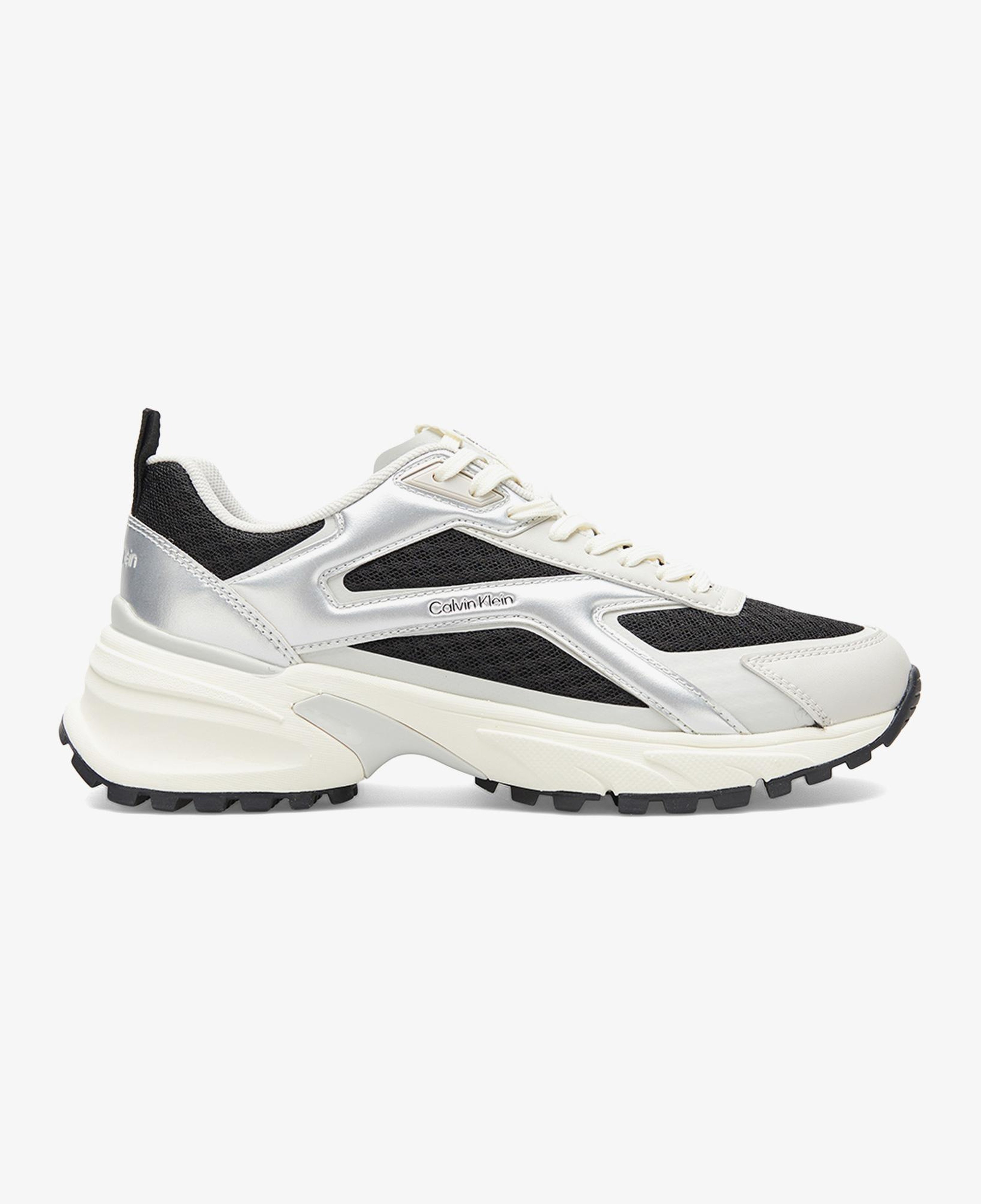 Calvin Klein Hike Run Stripe Mesh Met Kadın Siyah Sneaker