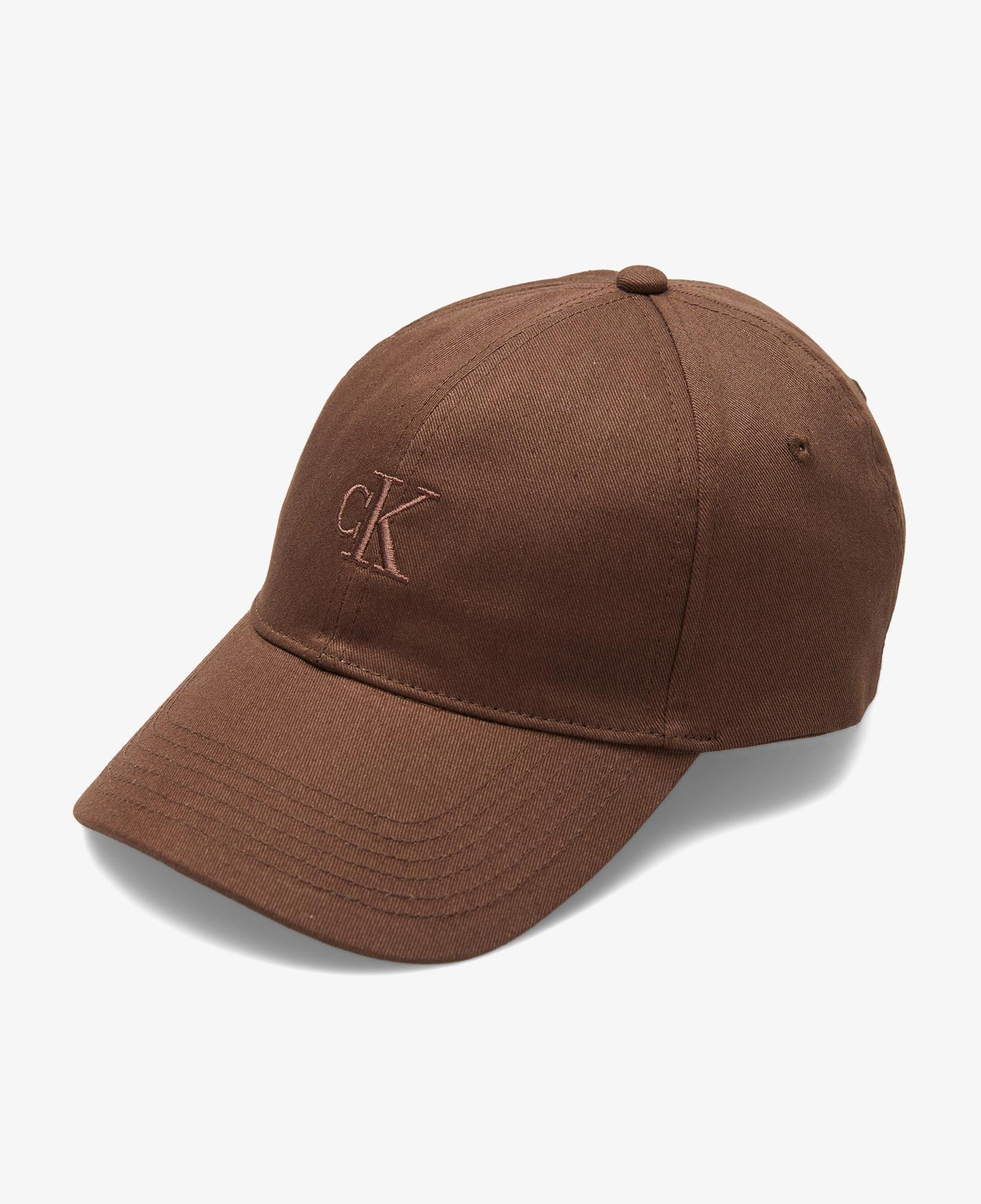 Calvin Klein Monogram Embroidery Baseball Kadın Kahverengi Şapka