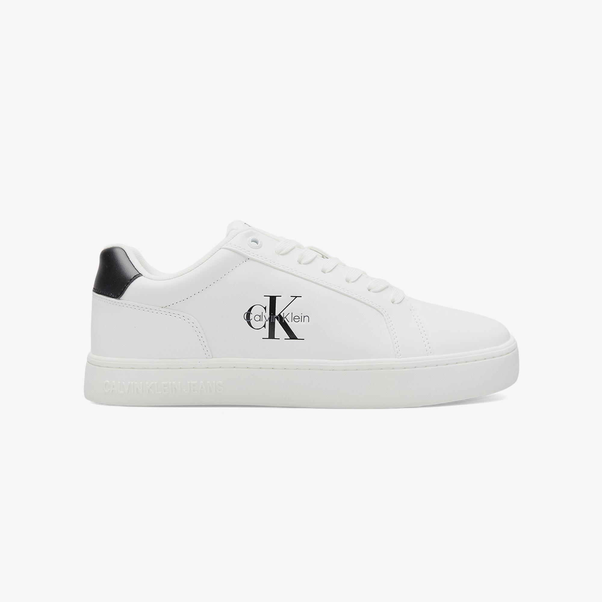 Calvin Klein Classic Cupsole Mono Erkek Beyaz Sneaker