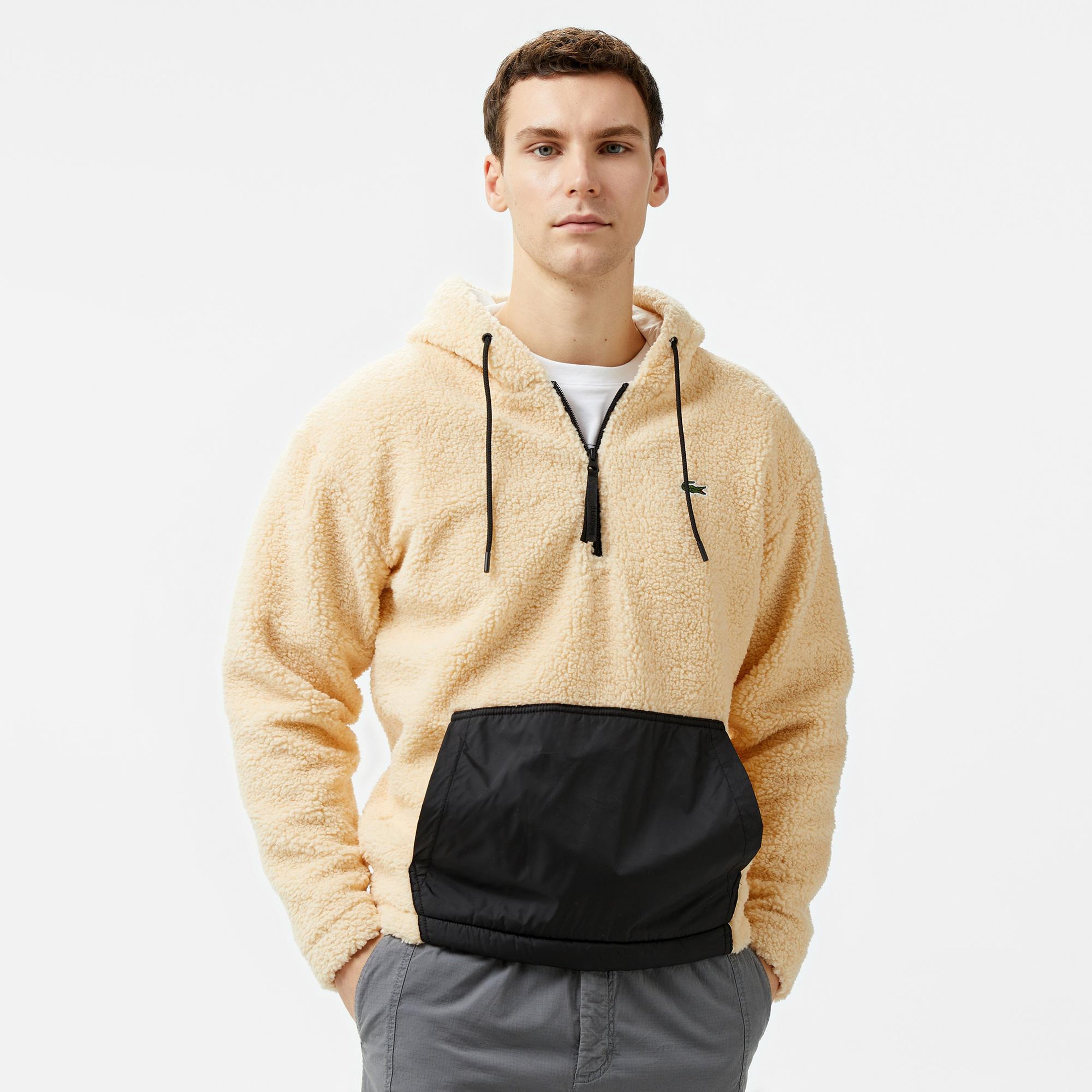 Lacoste Erkek Sarı Yarım Fermuarlı Sweatshirt