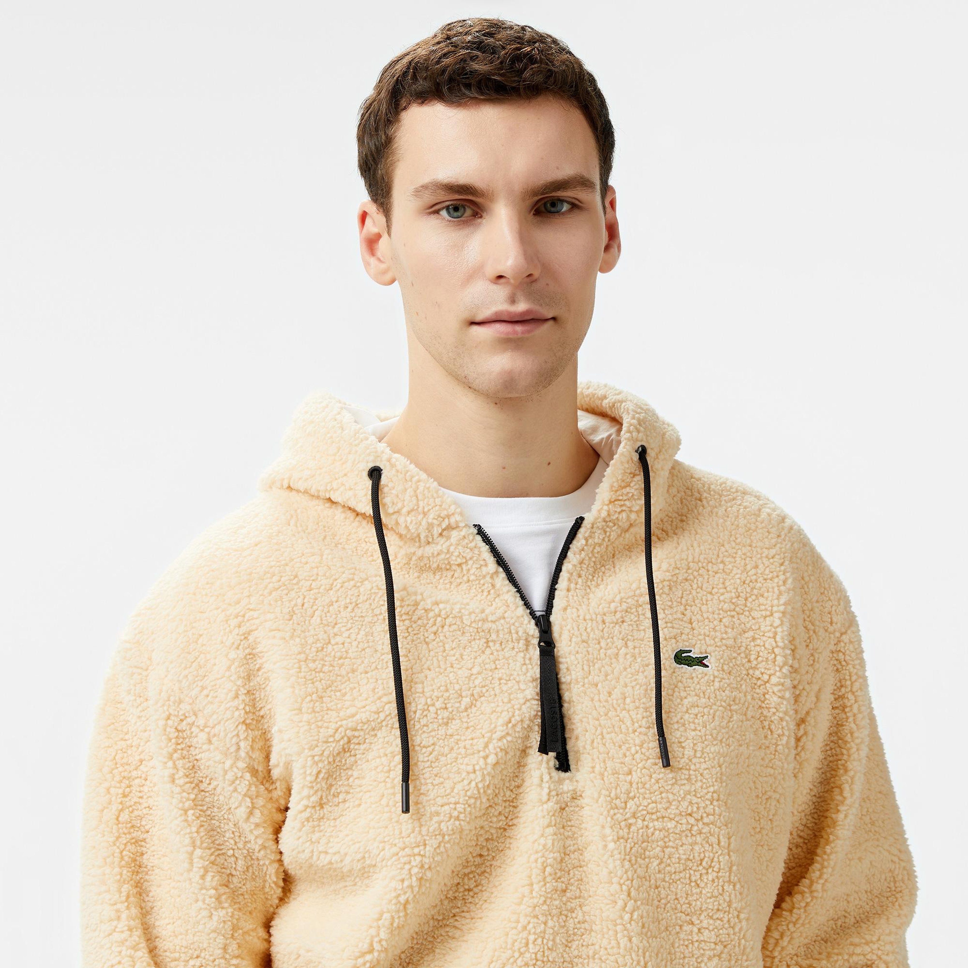 Lacoste Erkek Sarı Yarım Fermuarlı Sweatshirt