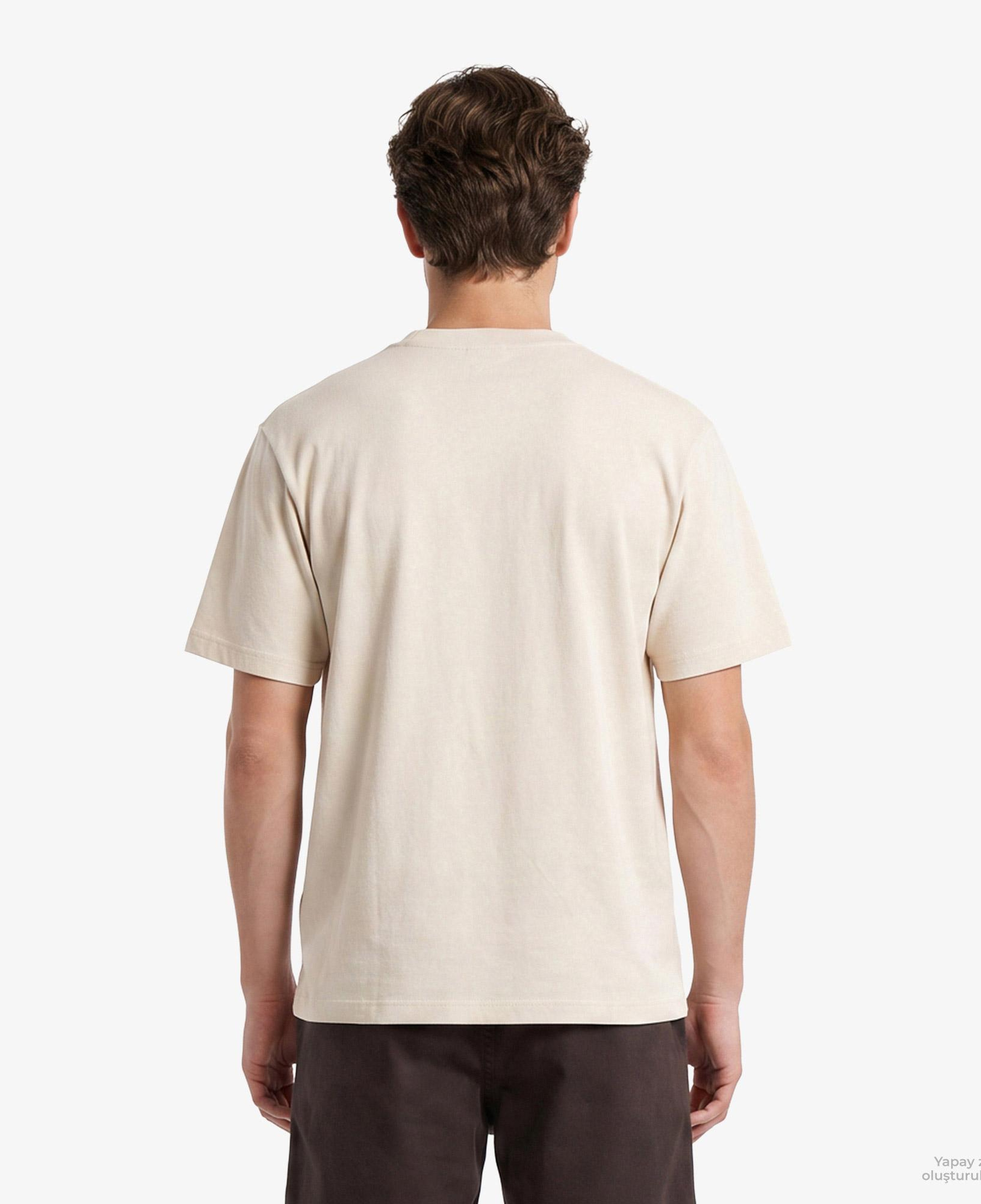 Huf Big Block Erkek Bej T-Shirt