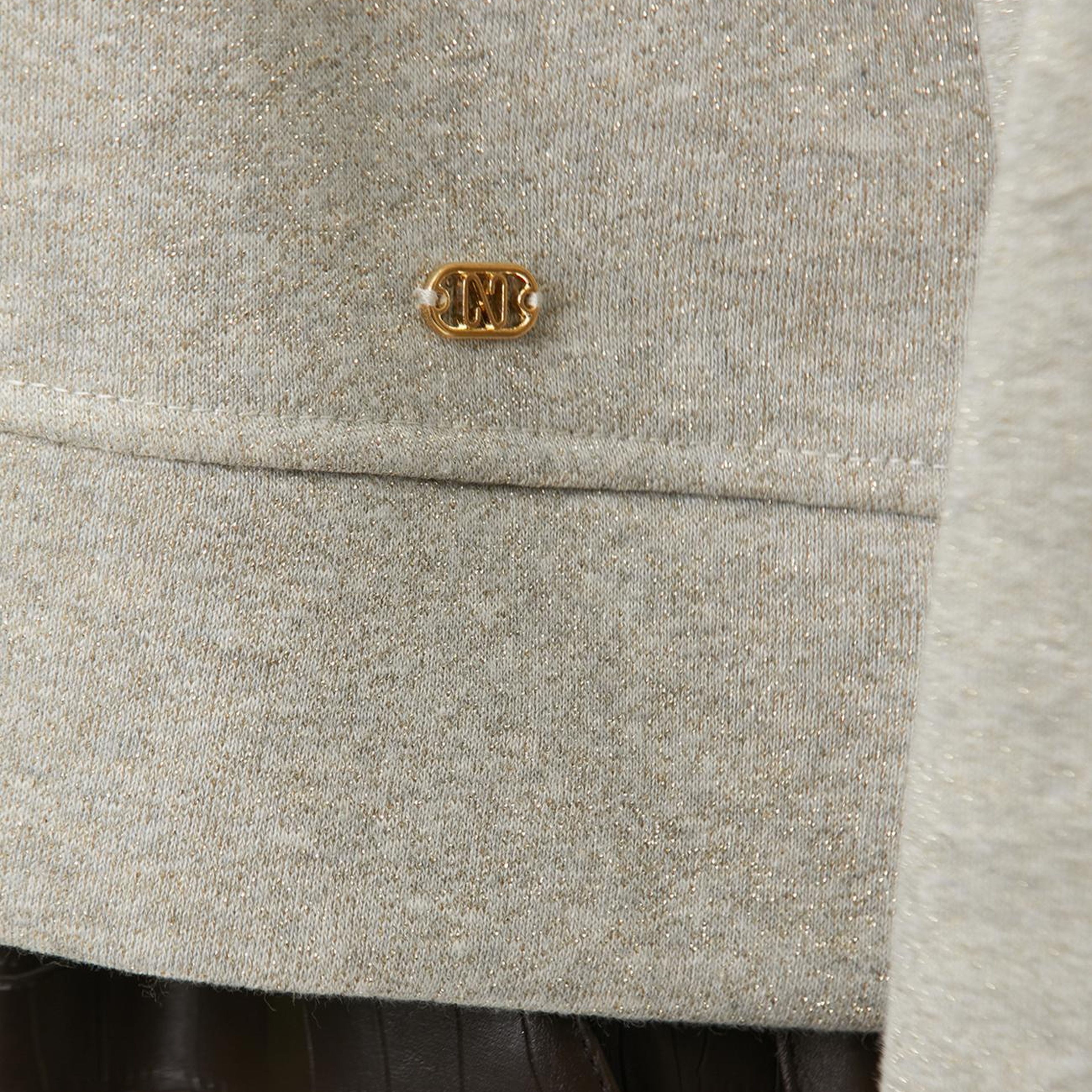 Network Kadın Vizon Melanj Polo Yaka Simli Sweatshirt