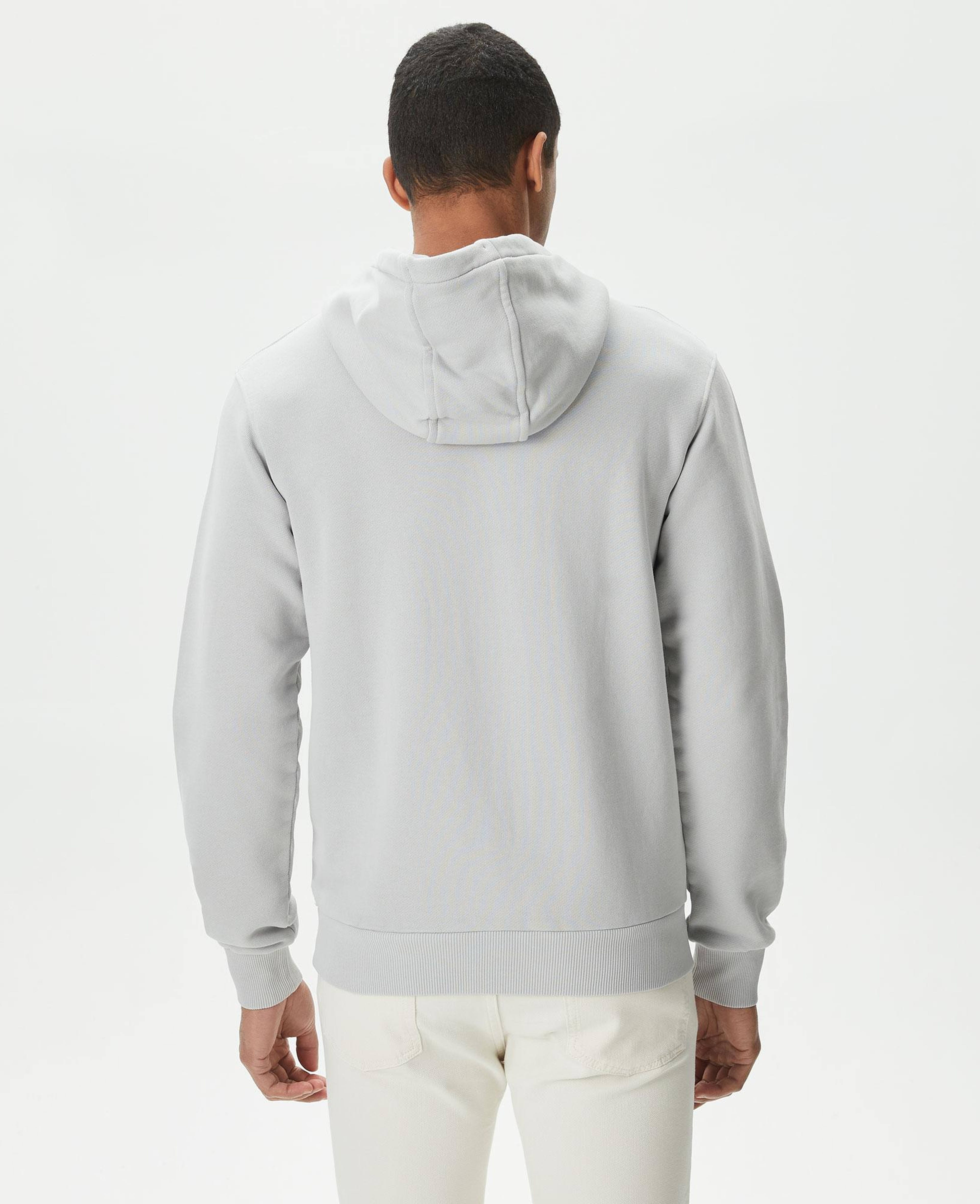 Erkek Relaxed Fit Kapüşonlu Gri Sweatshirt