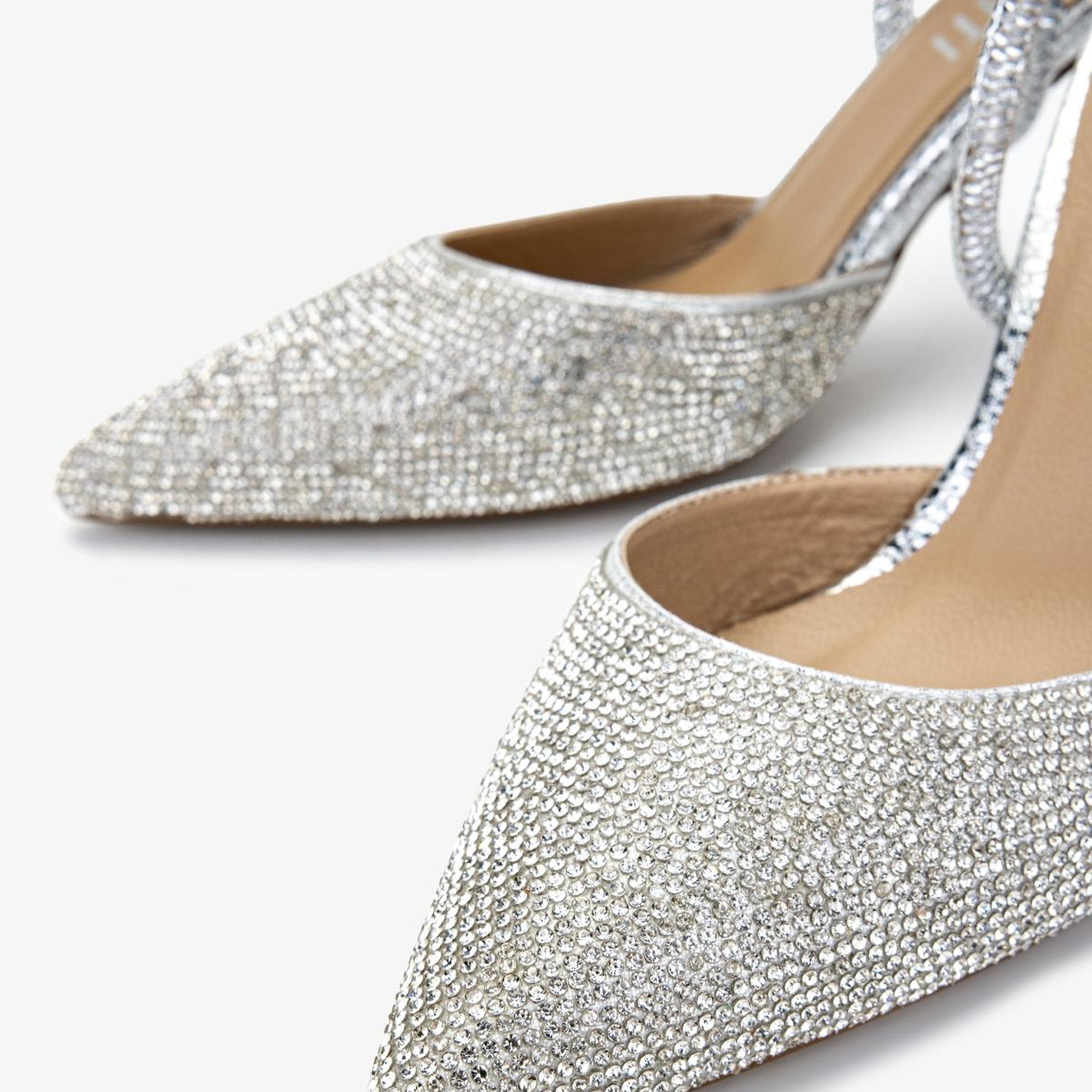 Valmenti Kadın Suni Deri Lame Slingback Ayakkabı