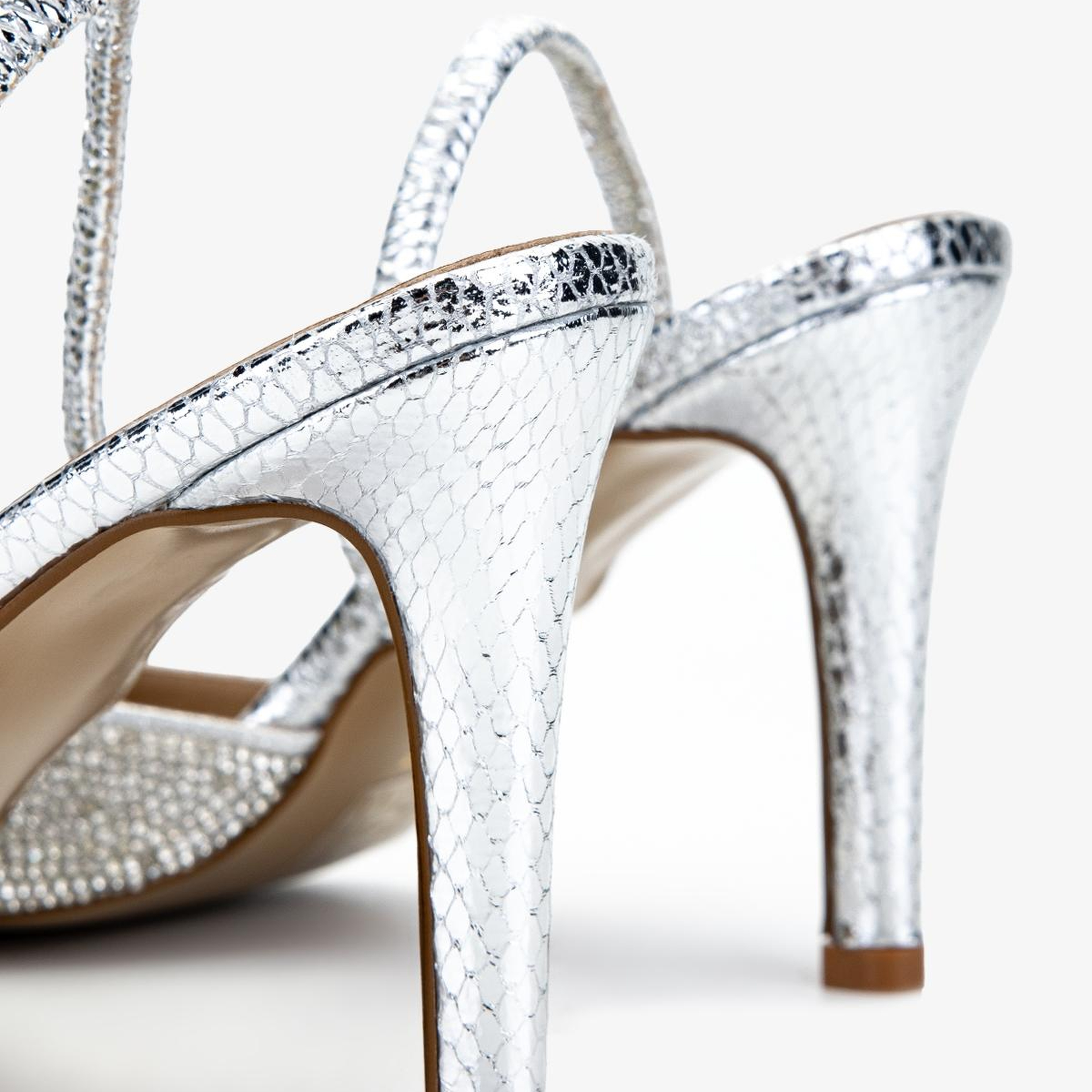 Valmenti Kadın Suni Deri Lame Slingback Ayakkabı