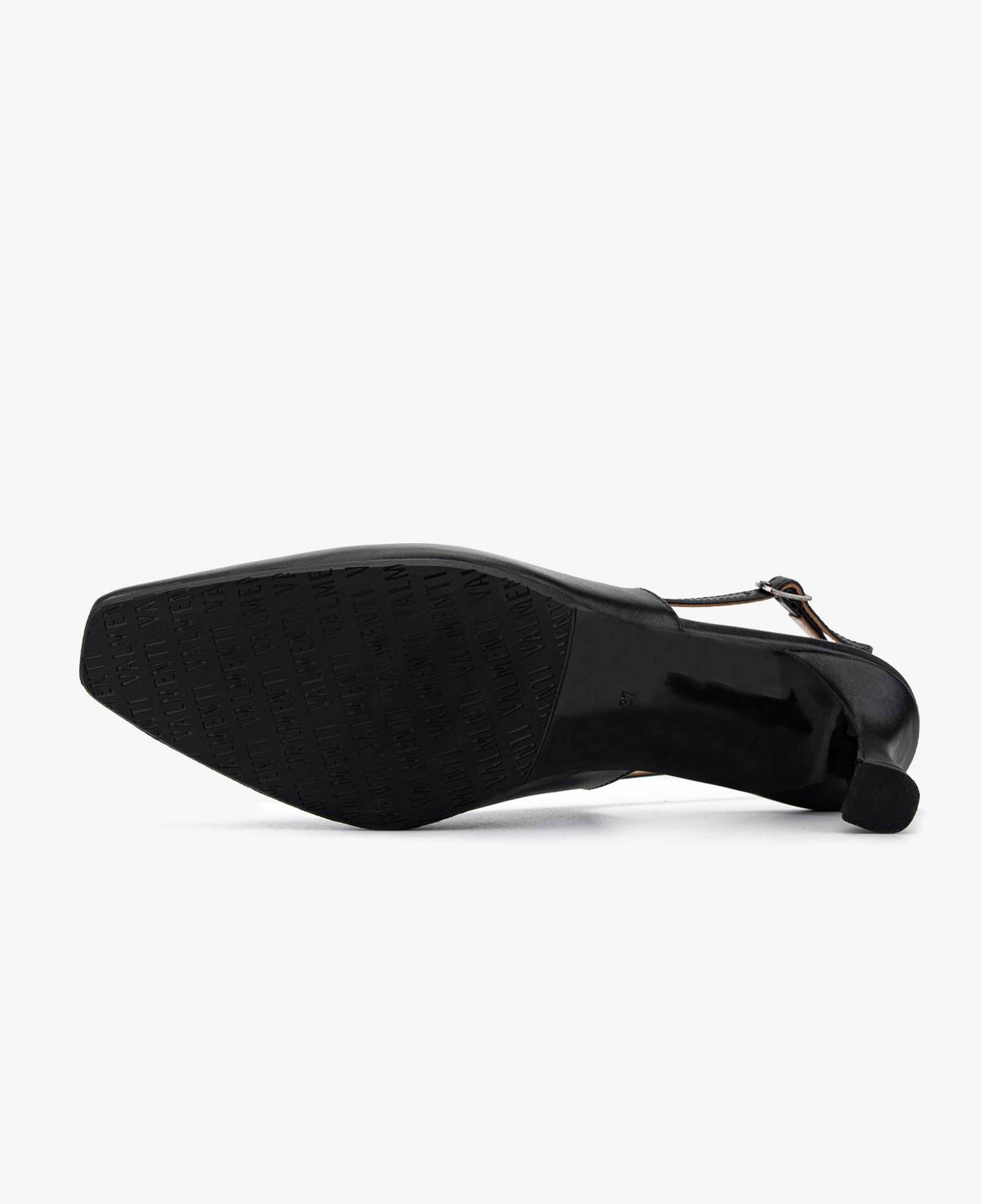 Valmenti Kadın Hakiki Deri Siyah Slingback Ayakkabı