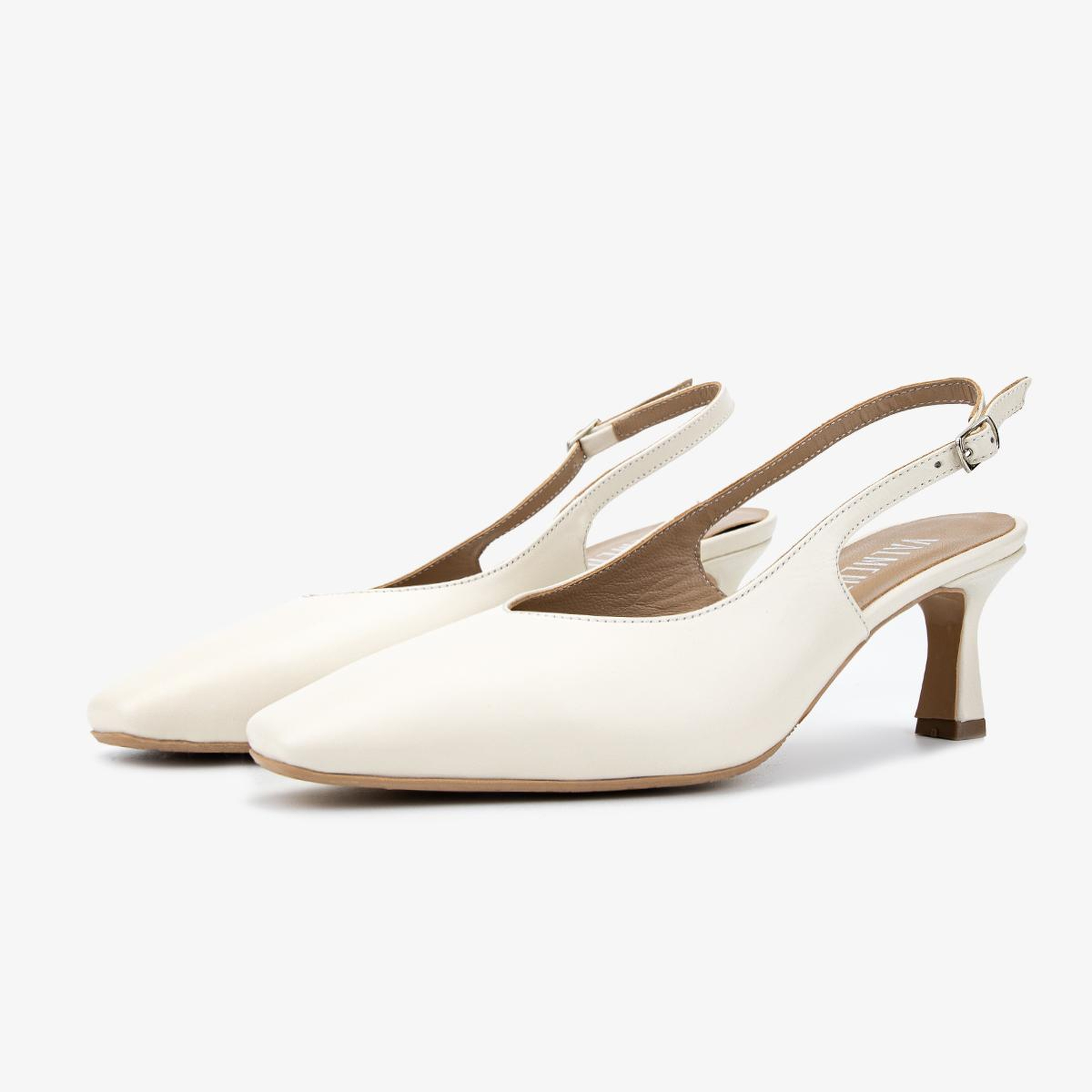 Valmenti Kadın Hakiki Deri Taş Slingback Ayakkabı