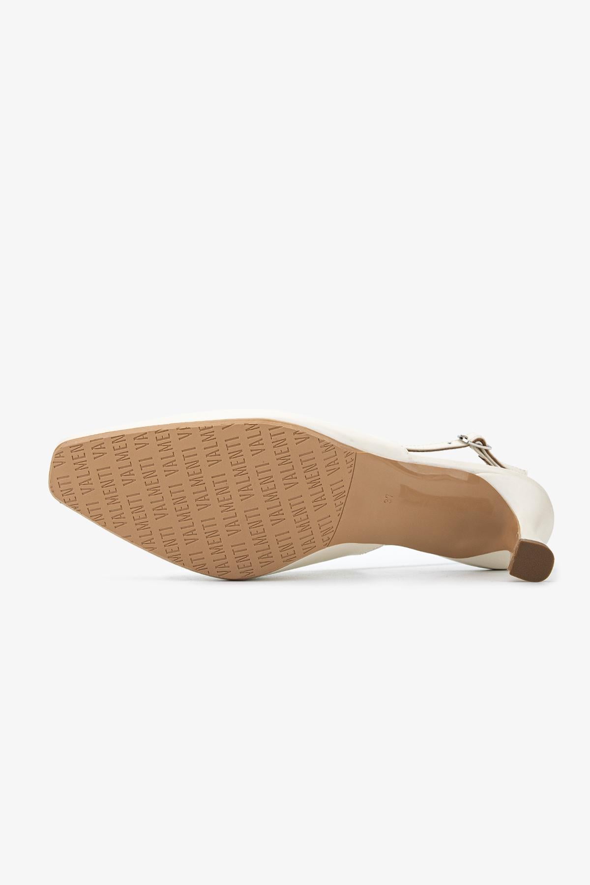 Valmenti Kadın Hakiki Deri Taş Slingback Ayakkabı