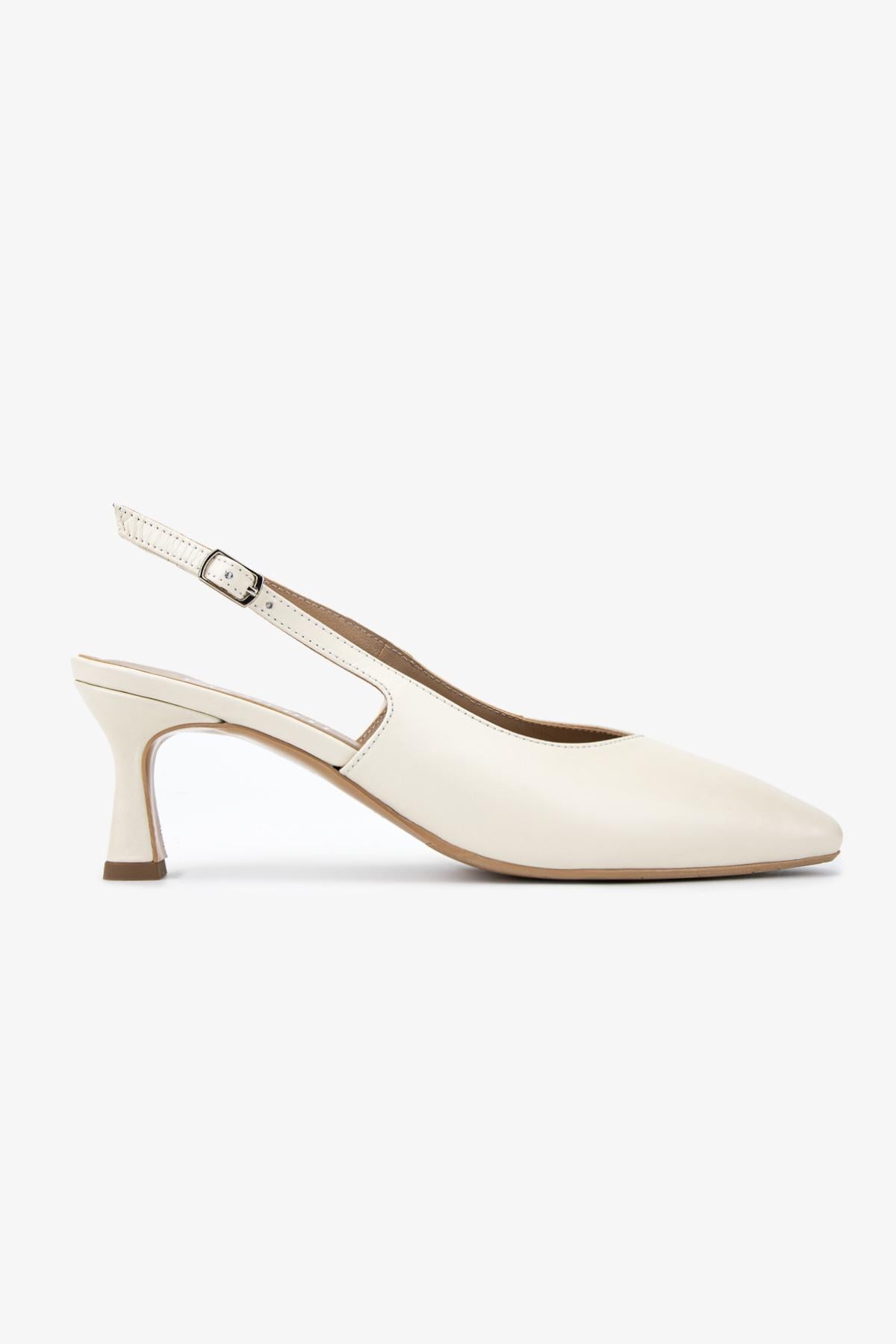 Valmenti Kadın Hakiki Deri Taş Slingback Ayakkabı