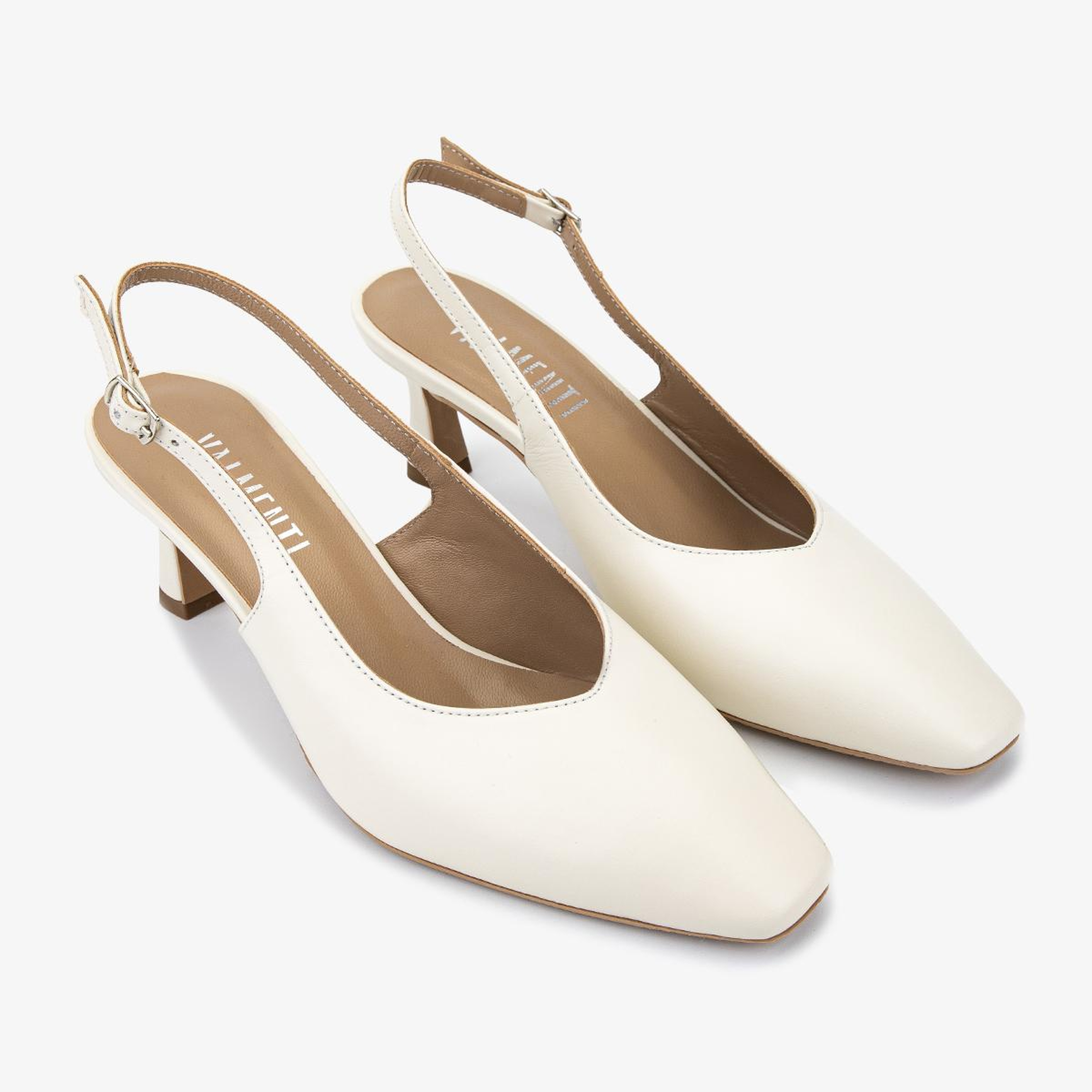 Valmenti Kadın Hakiki Deri Taş Slingback Ayakkabı
