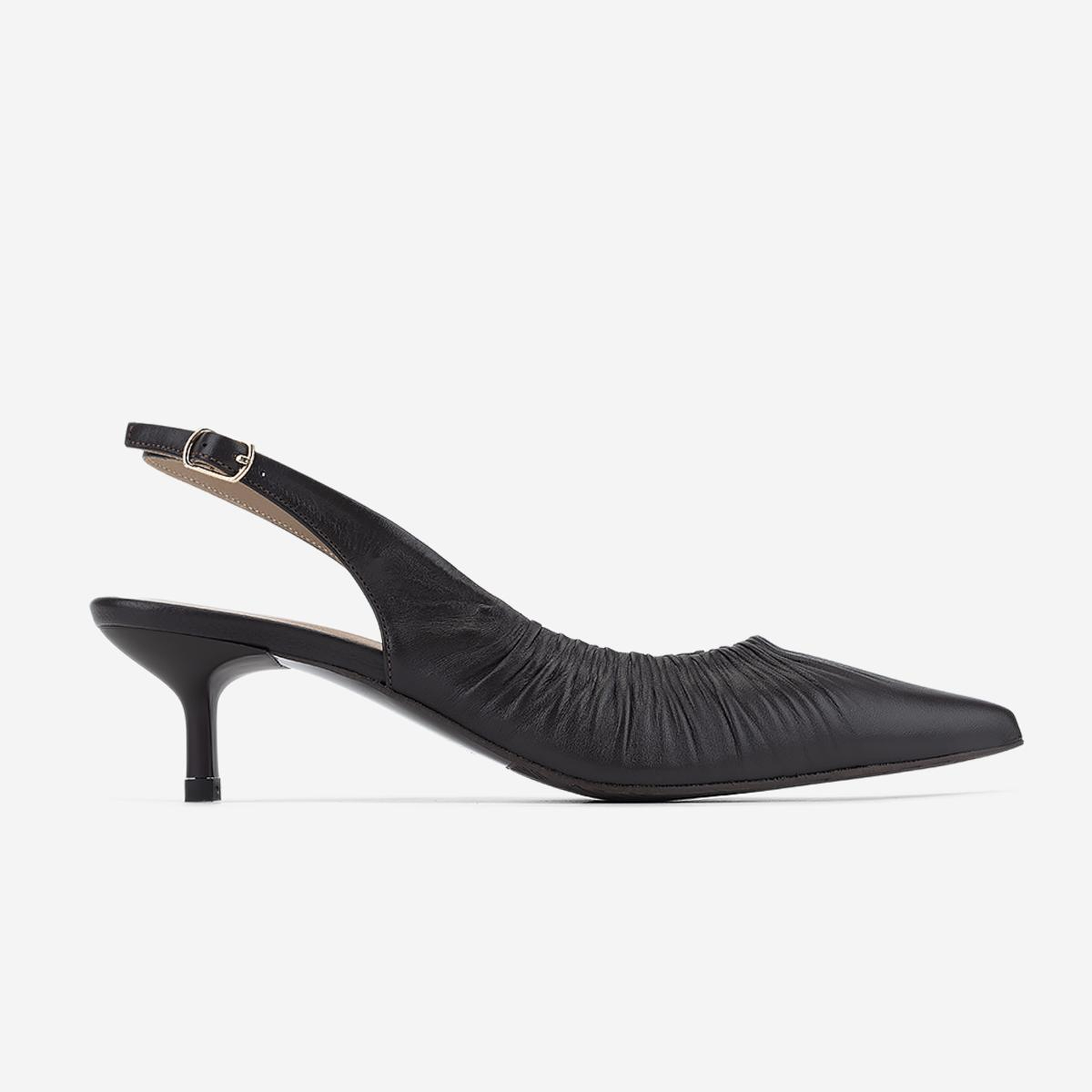 Valmenti Kadın Hakiki Deri Kahverengi Slingback Ayakkabı