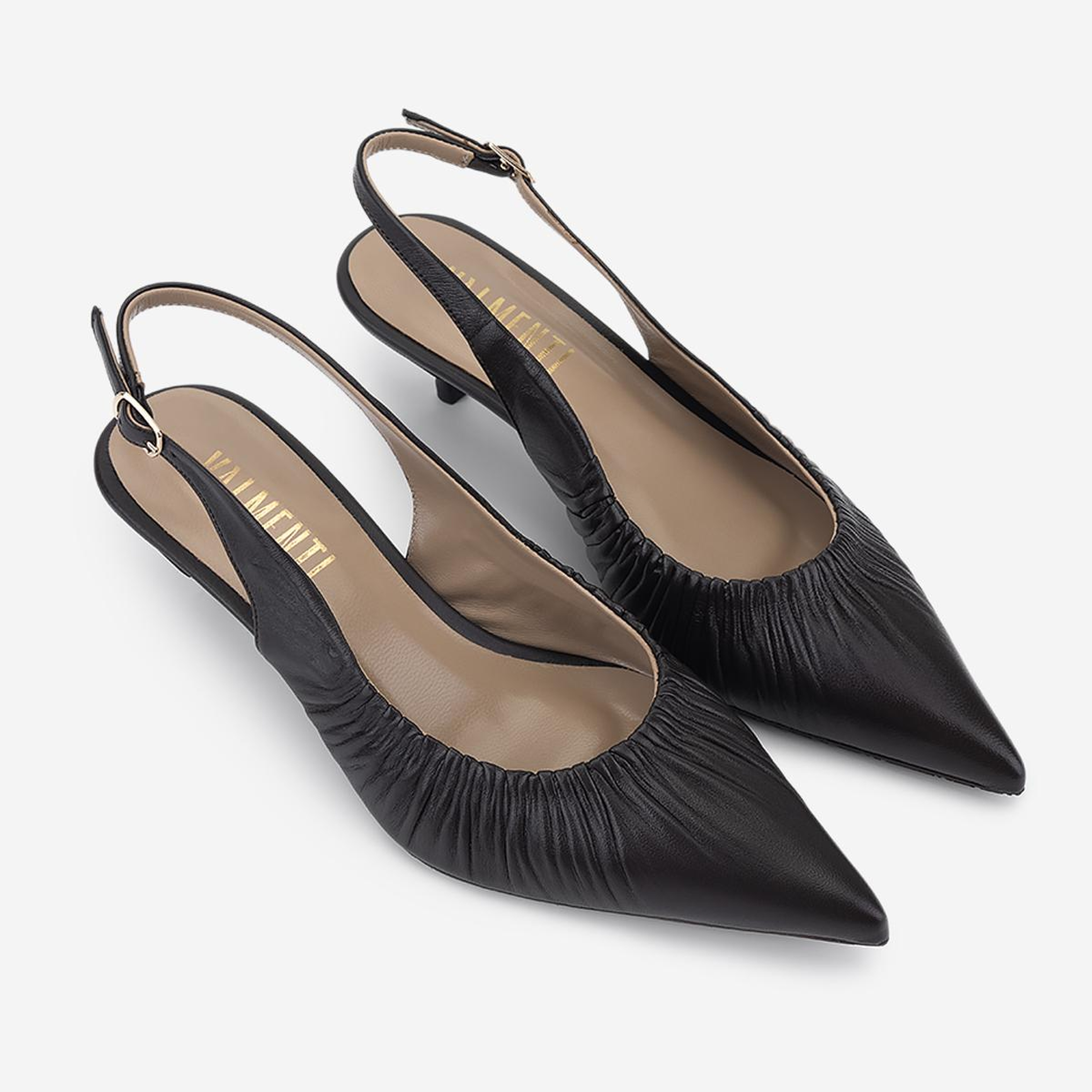 Valmenti Kadın Hakiki Deri Kahverengi Slingback Ayakkabı