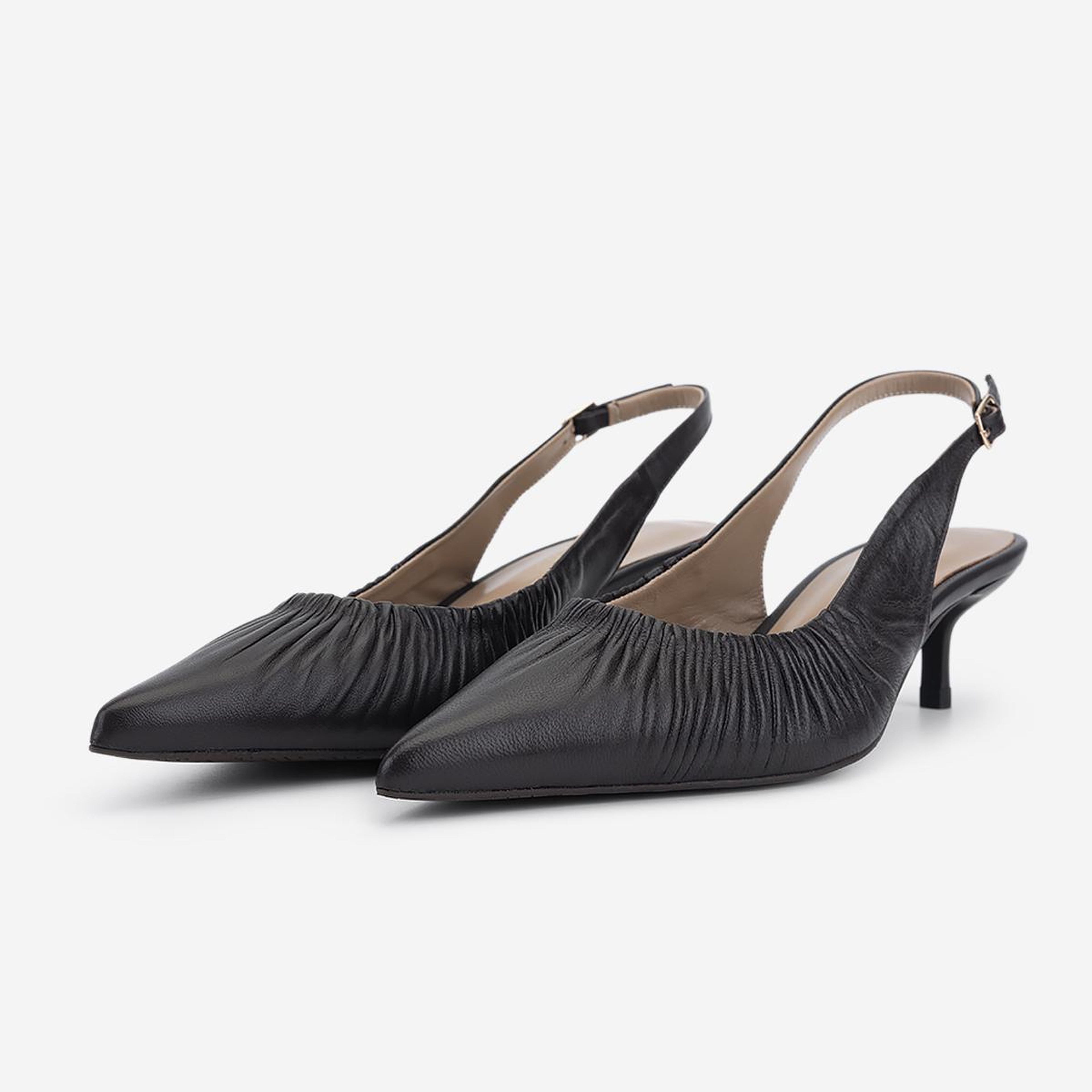 Valmenti Kadın Hakiki Deri Kahverengi Slingback Ayakkabı