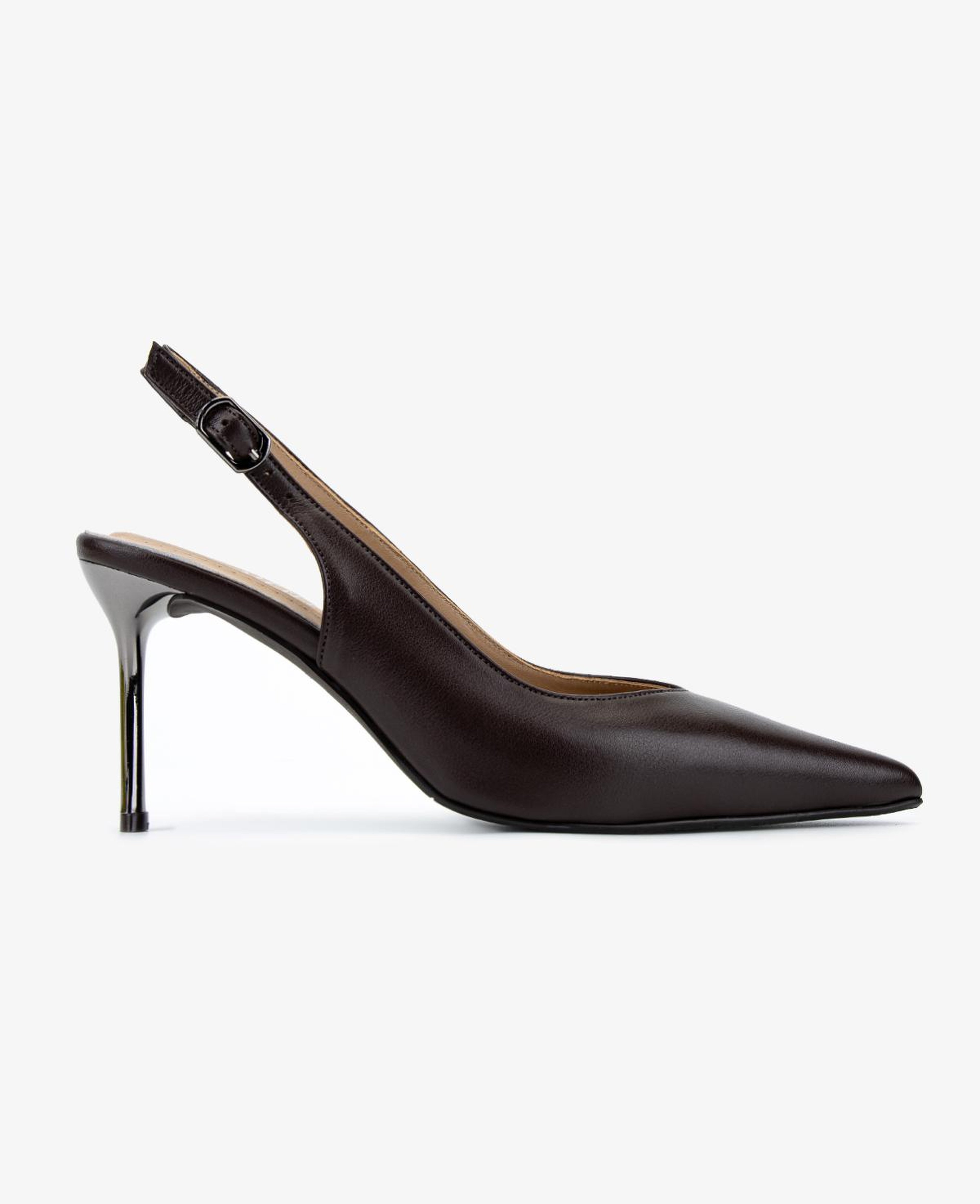 Valmenti Kadın Hakiki Deri Kahverengi Slingback Ayakkabı