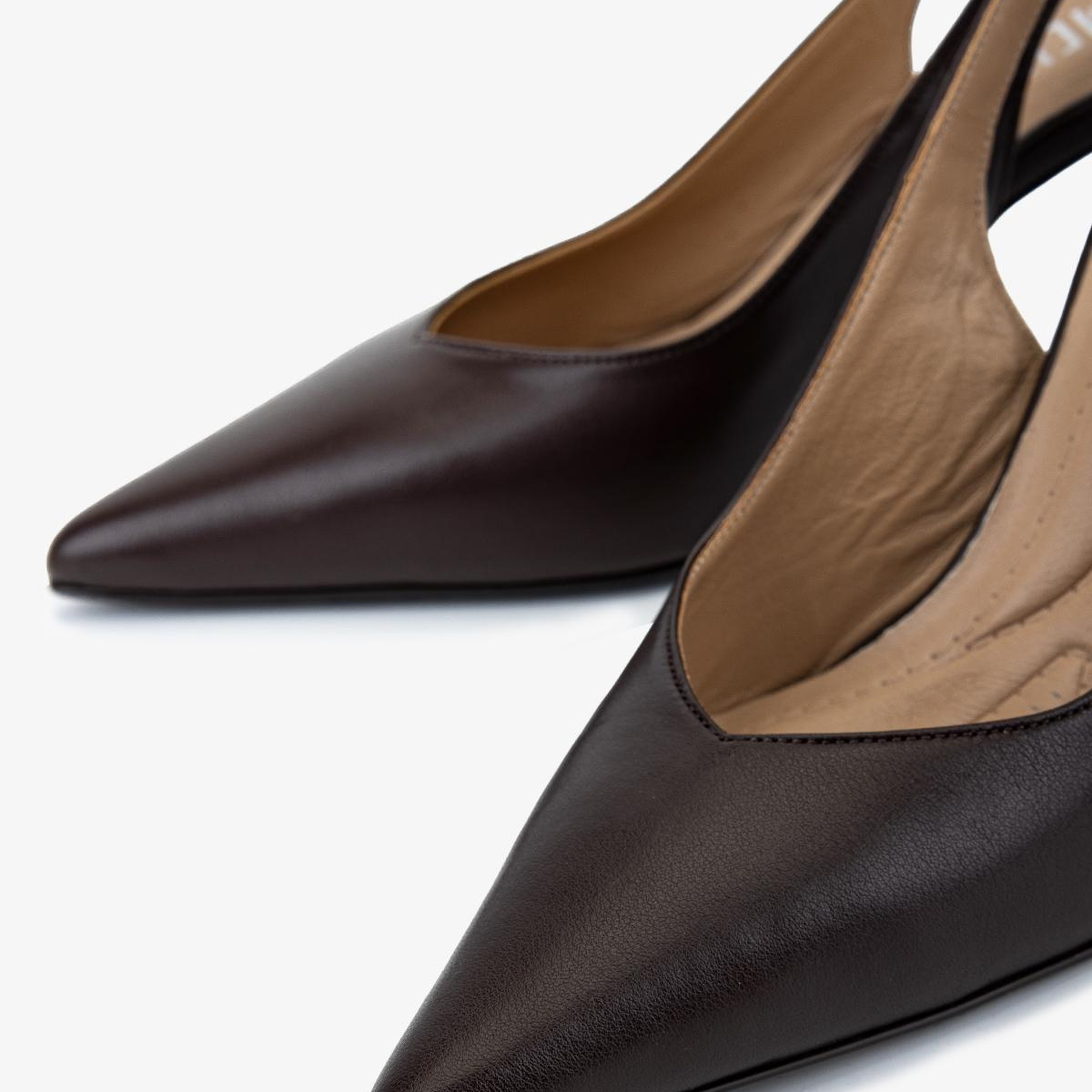 Valmenti Kadın Hakiki Deri Kahverengi Slingback Ayakkabı
