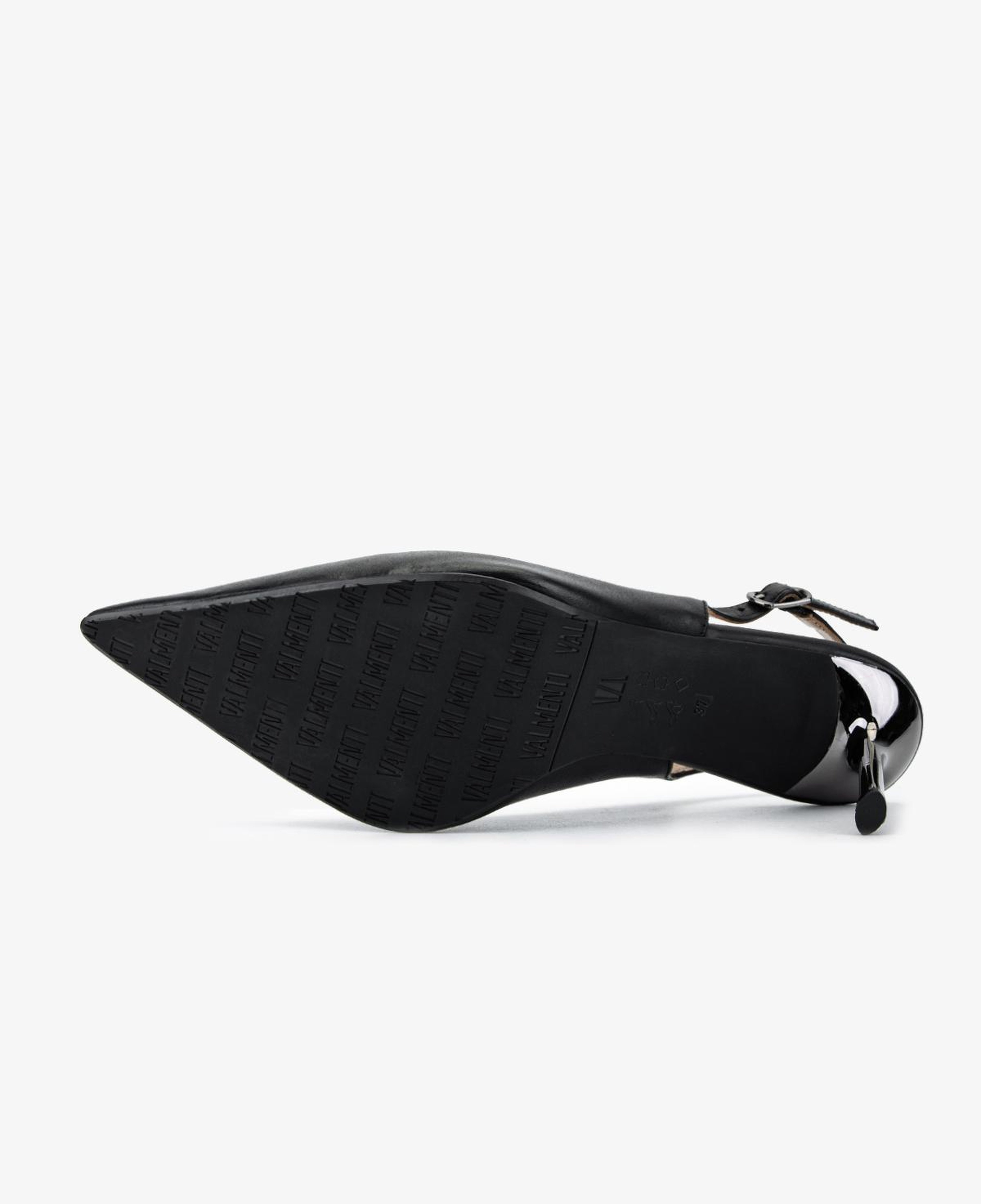Valmenti Kadın Hakiki Deri Siyah Slingback Ayakkabı