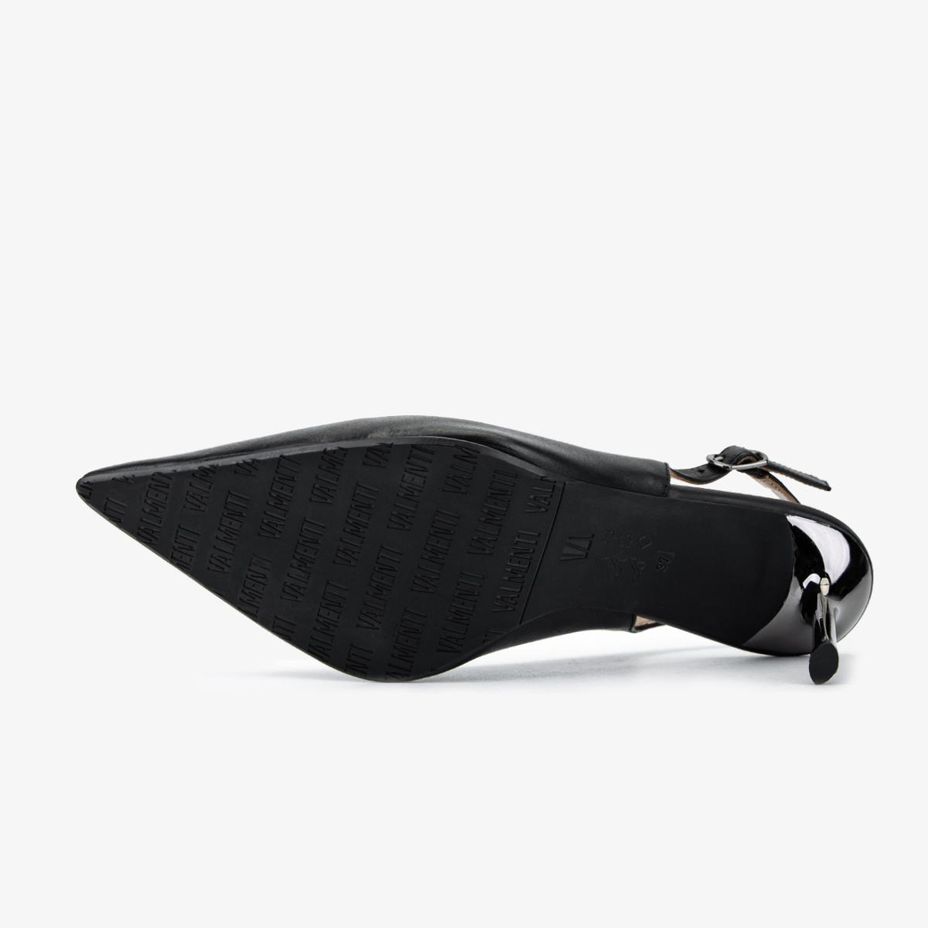 Valmenti Kadın Hakiki Deri Siyah Slingback Ayakkabı