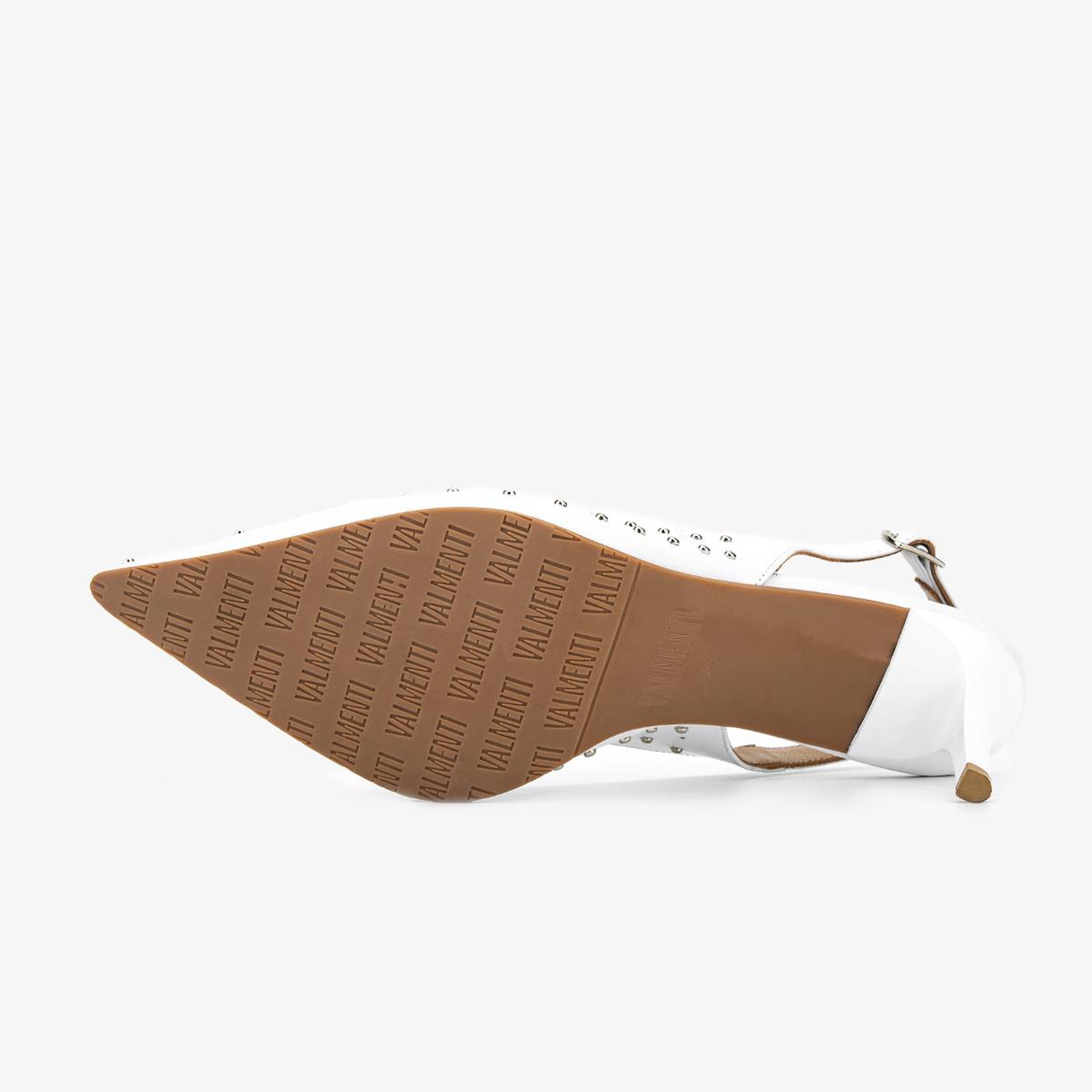 Valmenti Kadın Hakiki Deri Beyaz Slingback Ayakkabı