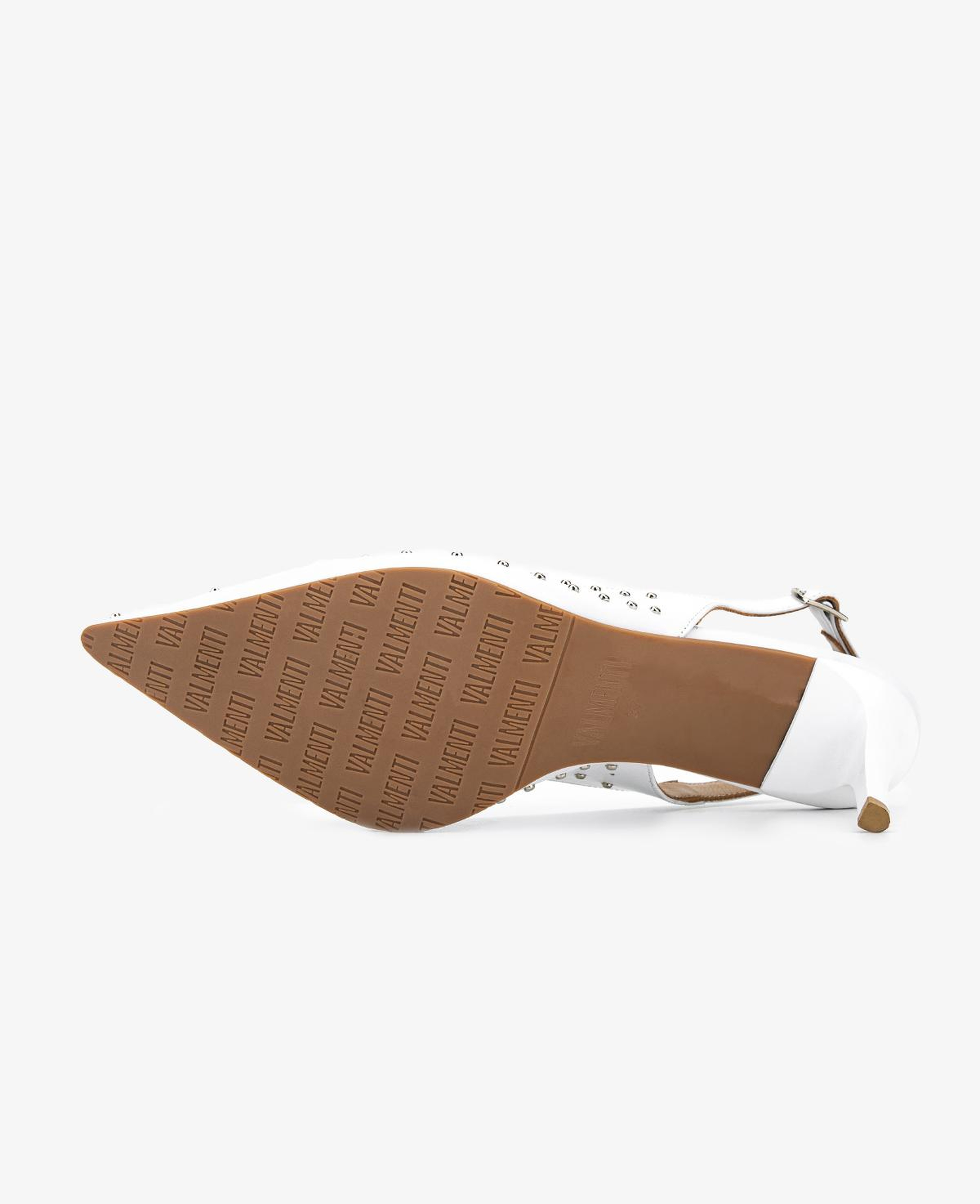 Valmenti Kadın Hakiki Deri Beyaz Slingback Ayakkabı