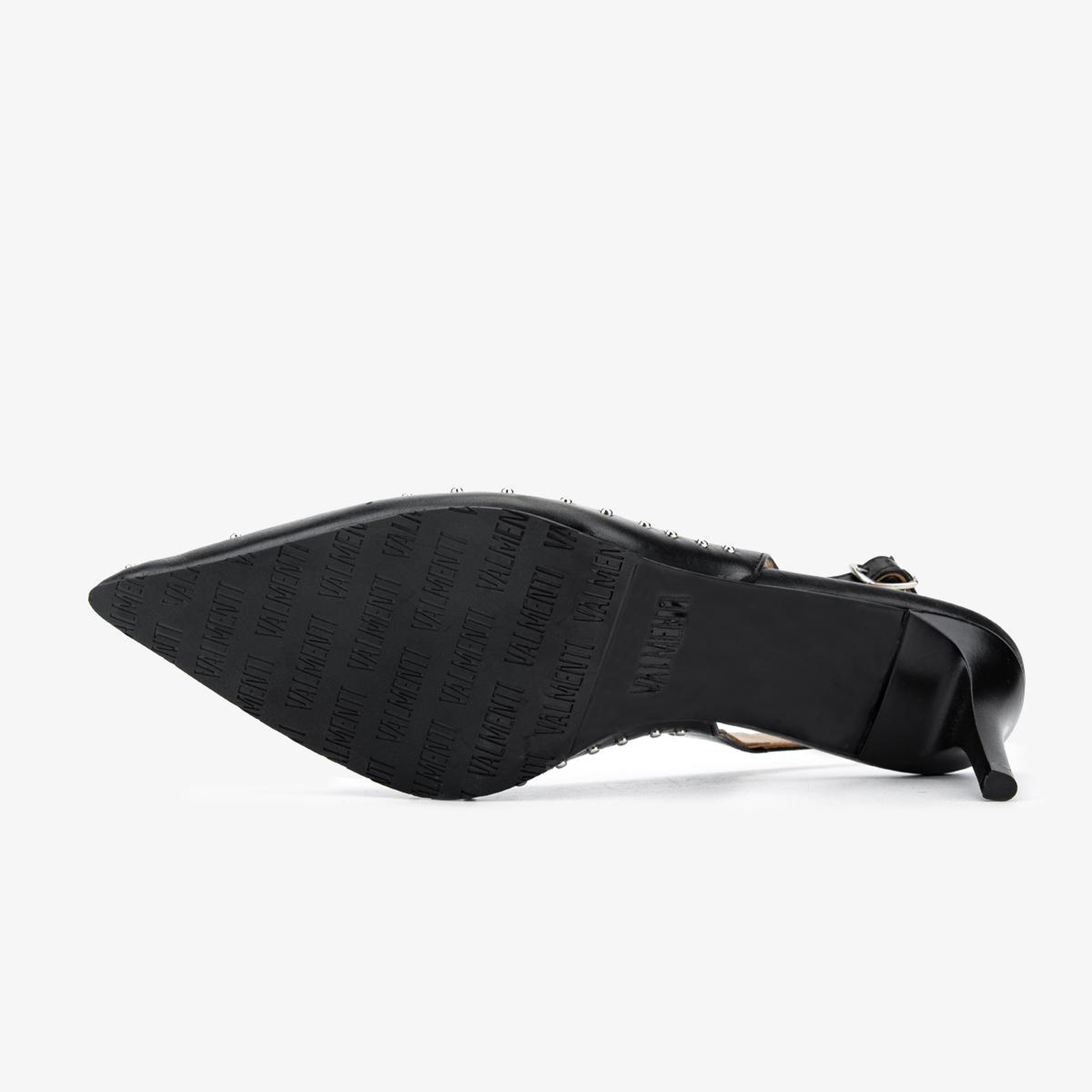 Valmenti Kadın Hakiki Deri Siyah Slingback Ayakkabı