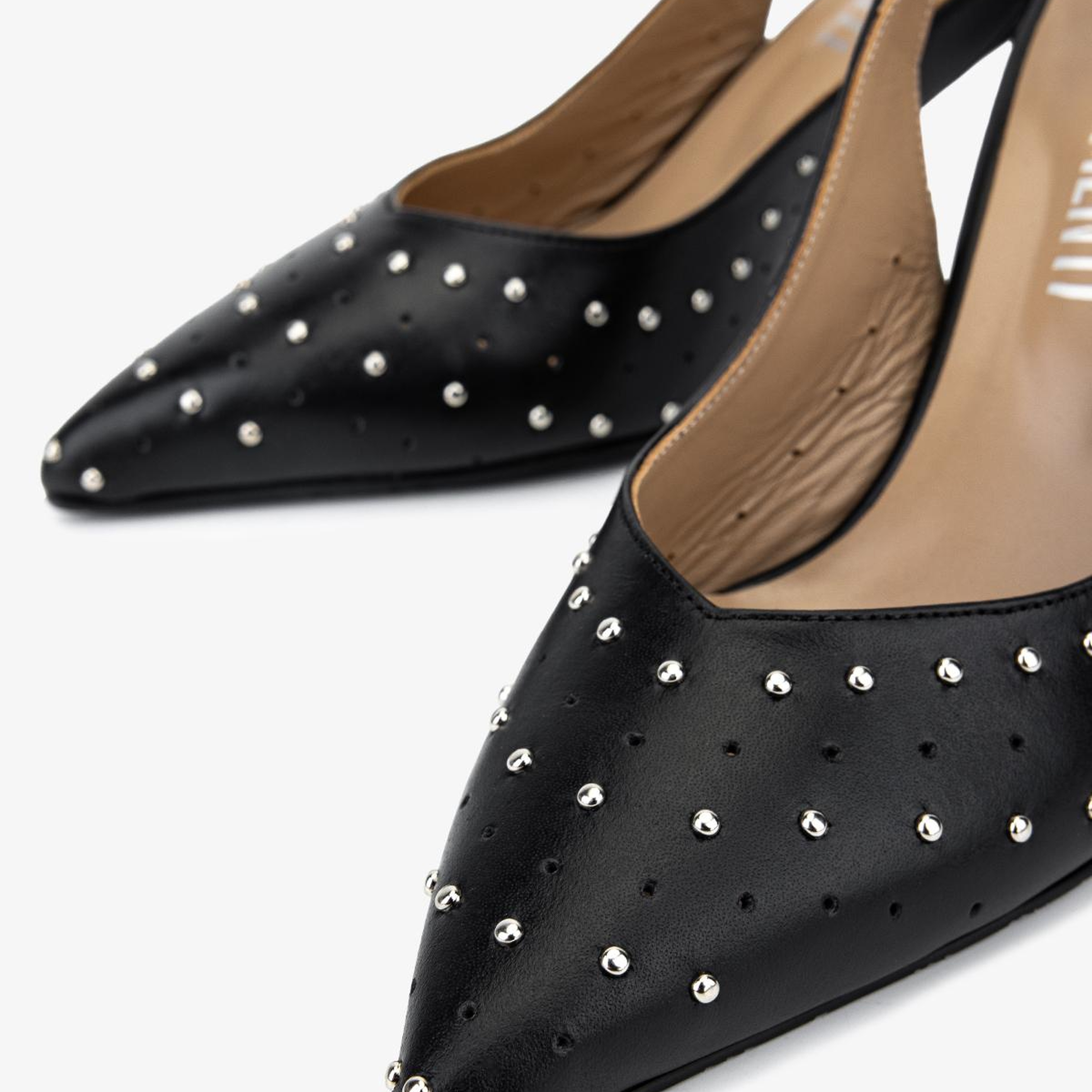 Valmenti Kadın Hakiki Deri Siyah Slingback Ayakkabı