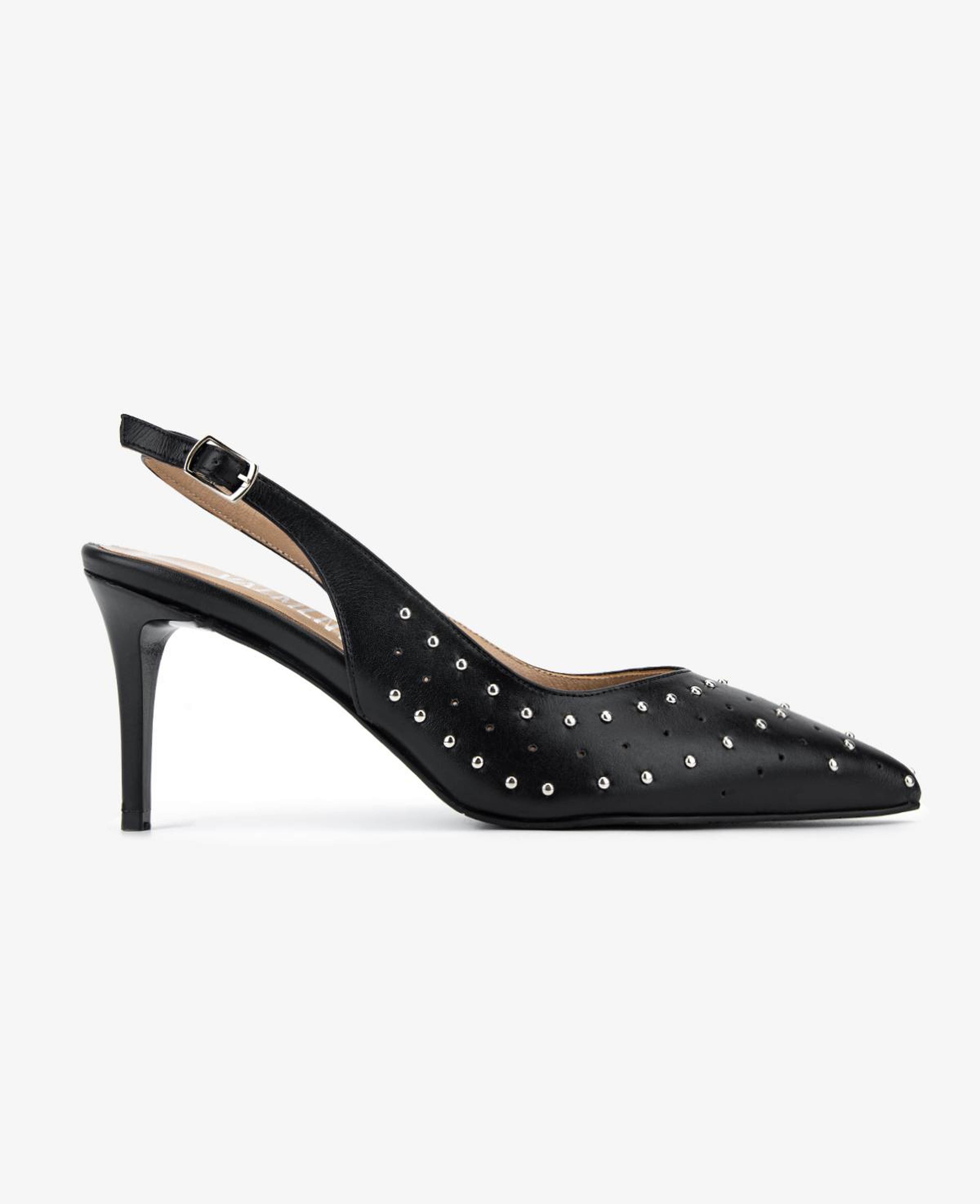 Valmenti Kadın Hakiki Deri Siyah Slingback Ayakkabı