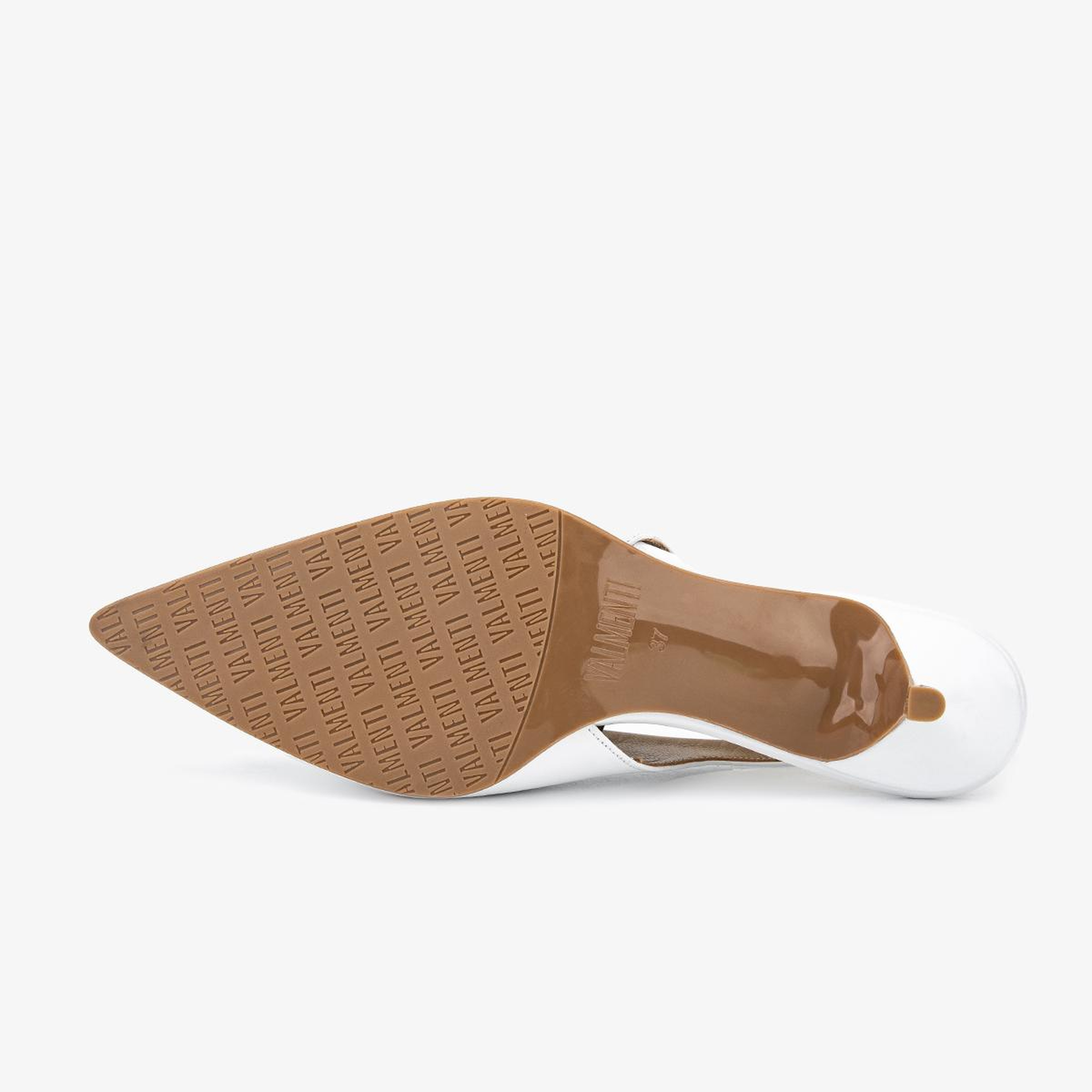 Valmenti Kadın Hakiki Deri Beyaz Slingback Ayakkabı