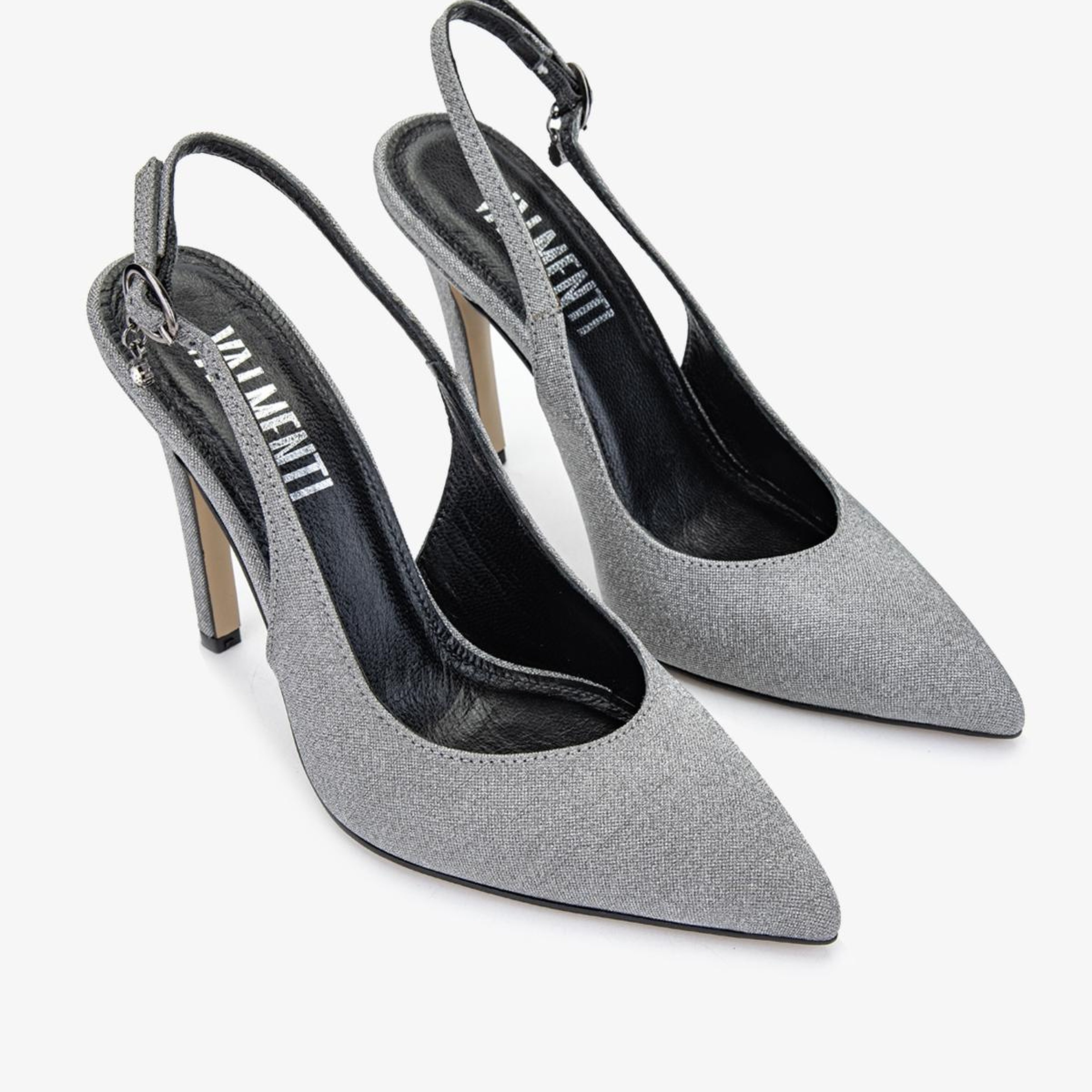 Valmenti Kadın Suni Deri Siyah Slingback Sandalet