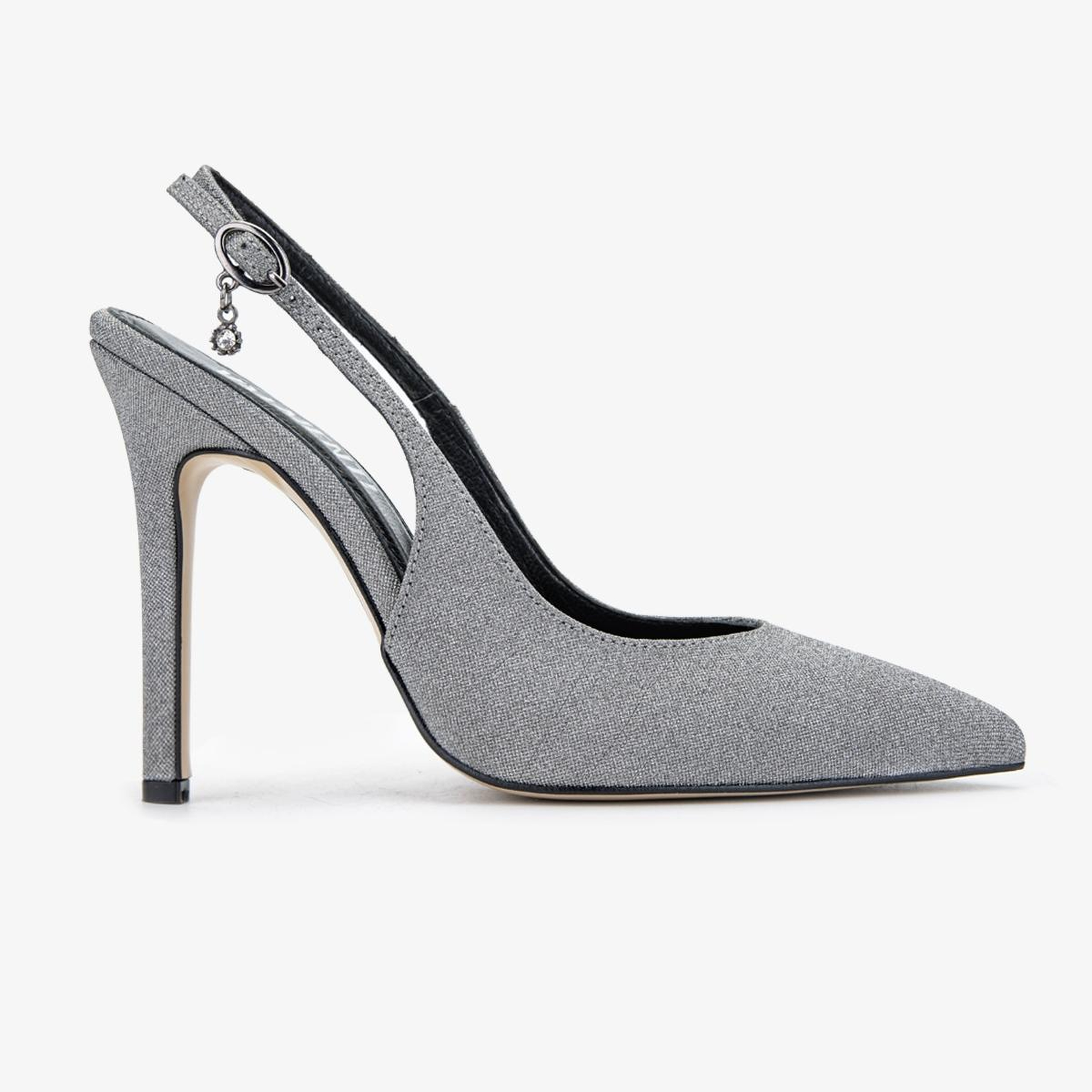Valmenti Kadın Suni Deri Siyah Slingback Sandalet