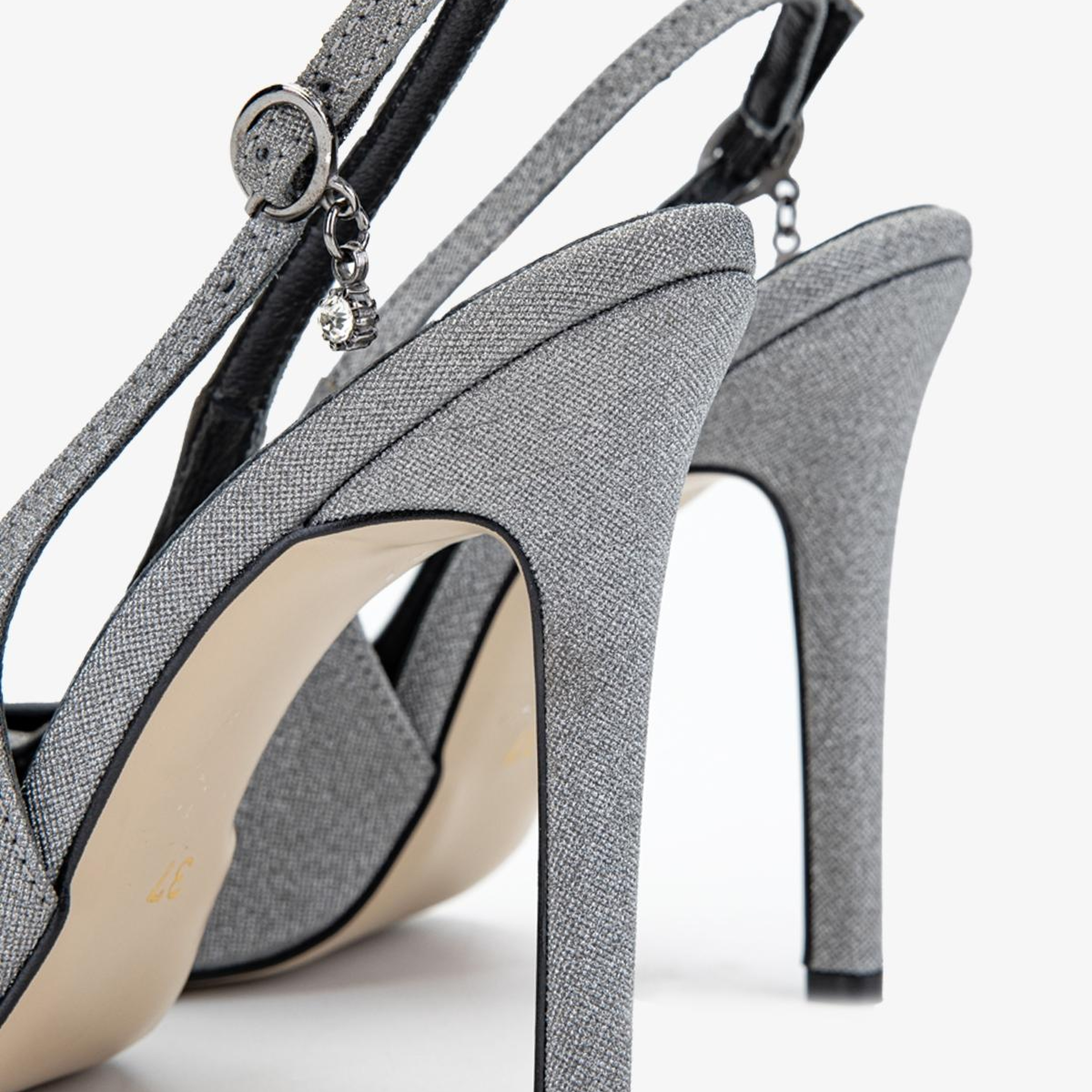 Valmenti Kadın Suni Deri Siyah Slingback Sandalet
