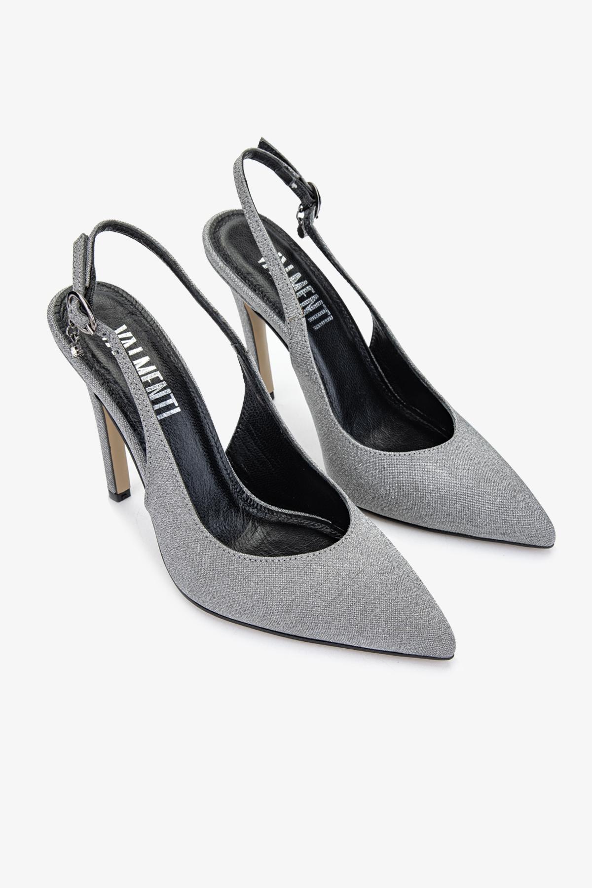 Valmenti Kadın Suni Deri Siyah Slingback Sandalet