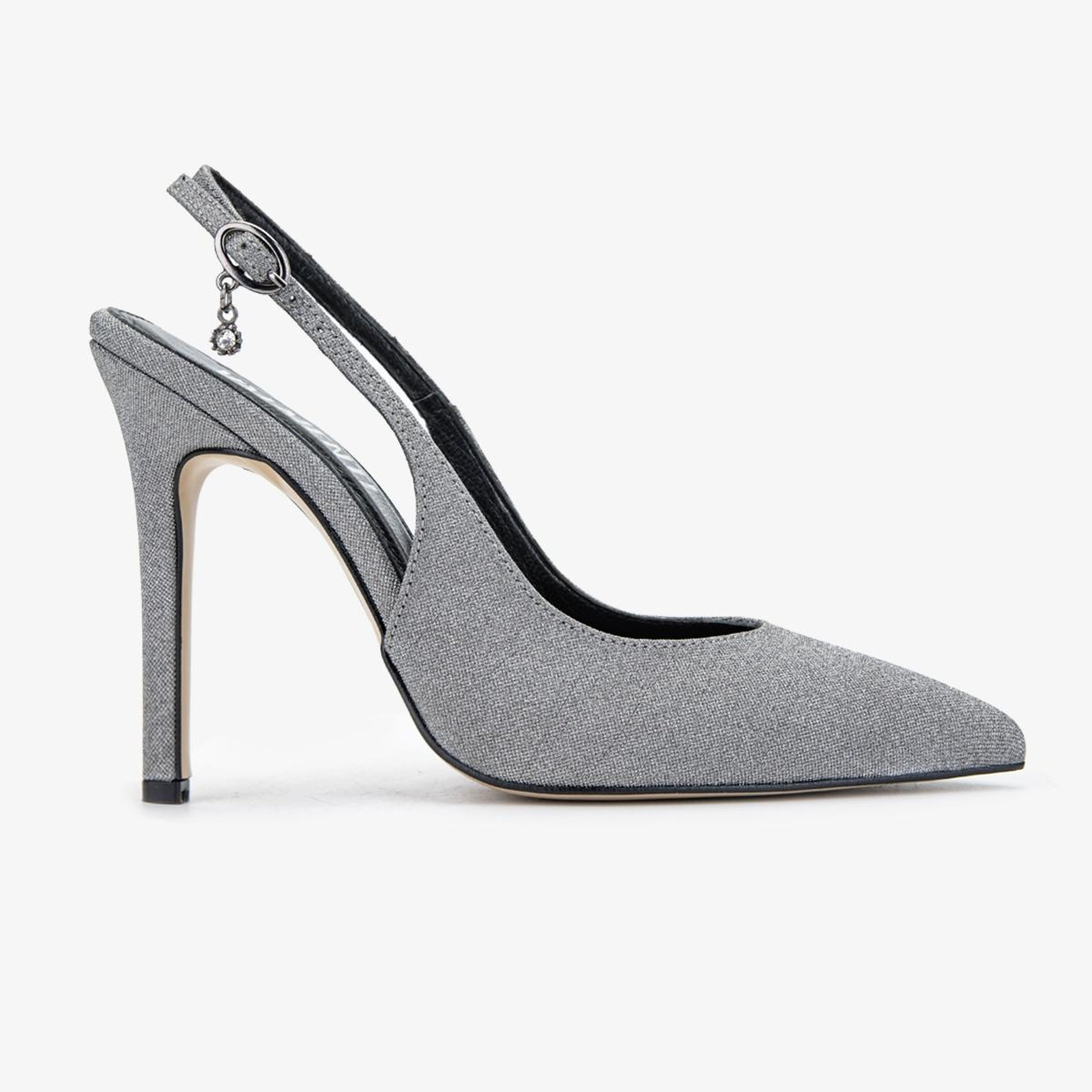 Valmenti Kadın Suni Deri Siyah Slingback Sandalet