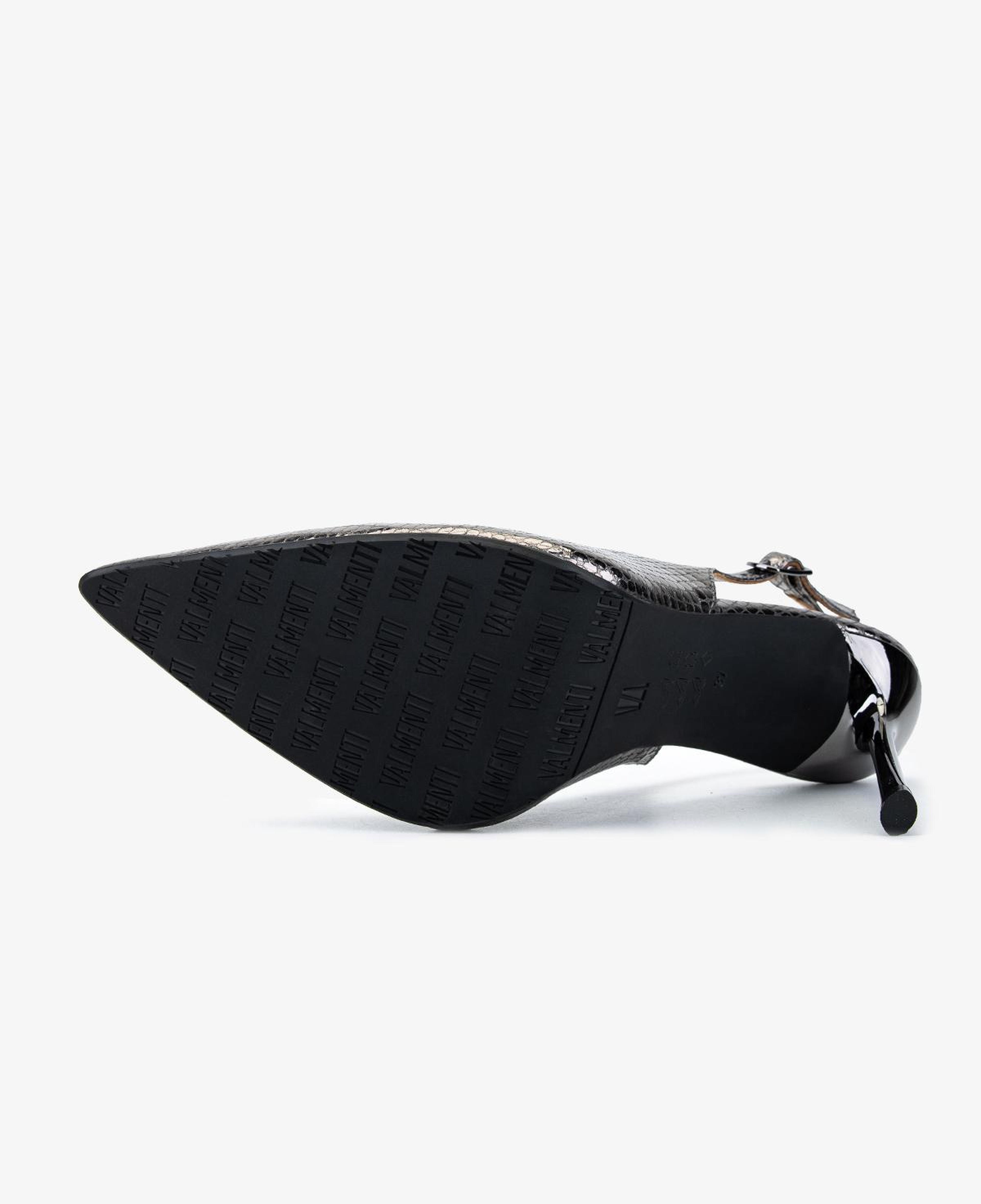 Valmenti Kadın Hakiki Deri Antrasit Slingback Ayakkabı