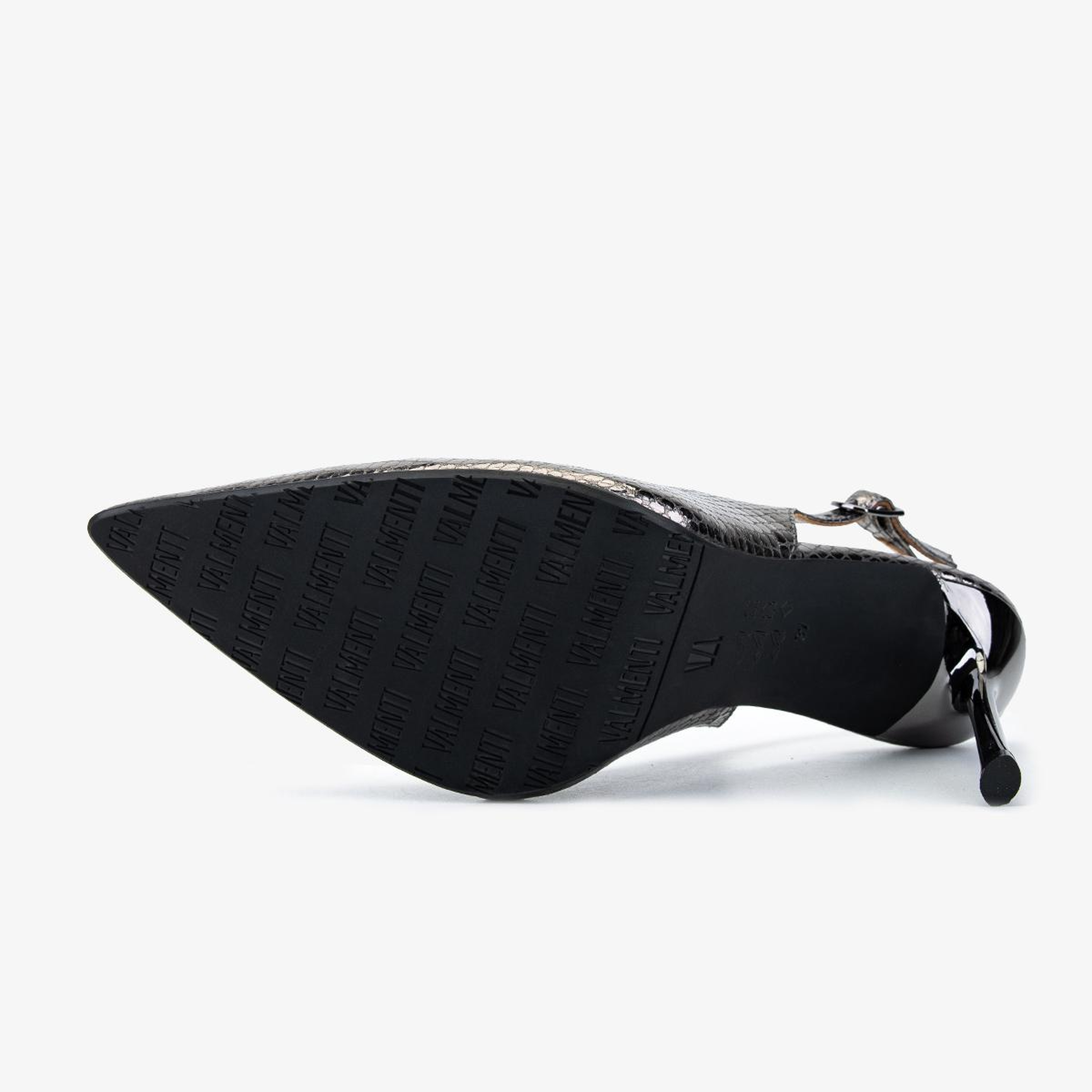 Valmenti Kadın Hakiki Deri Antrasit Slingback Ayakkabı
