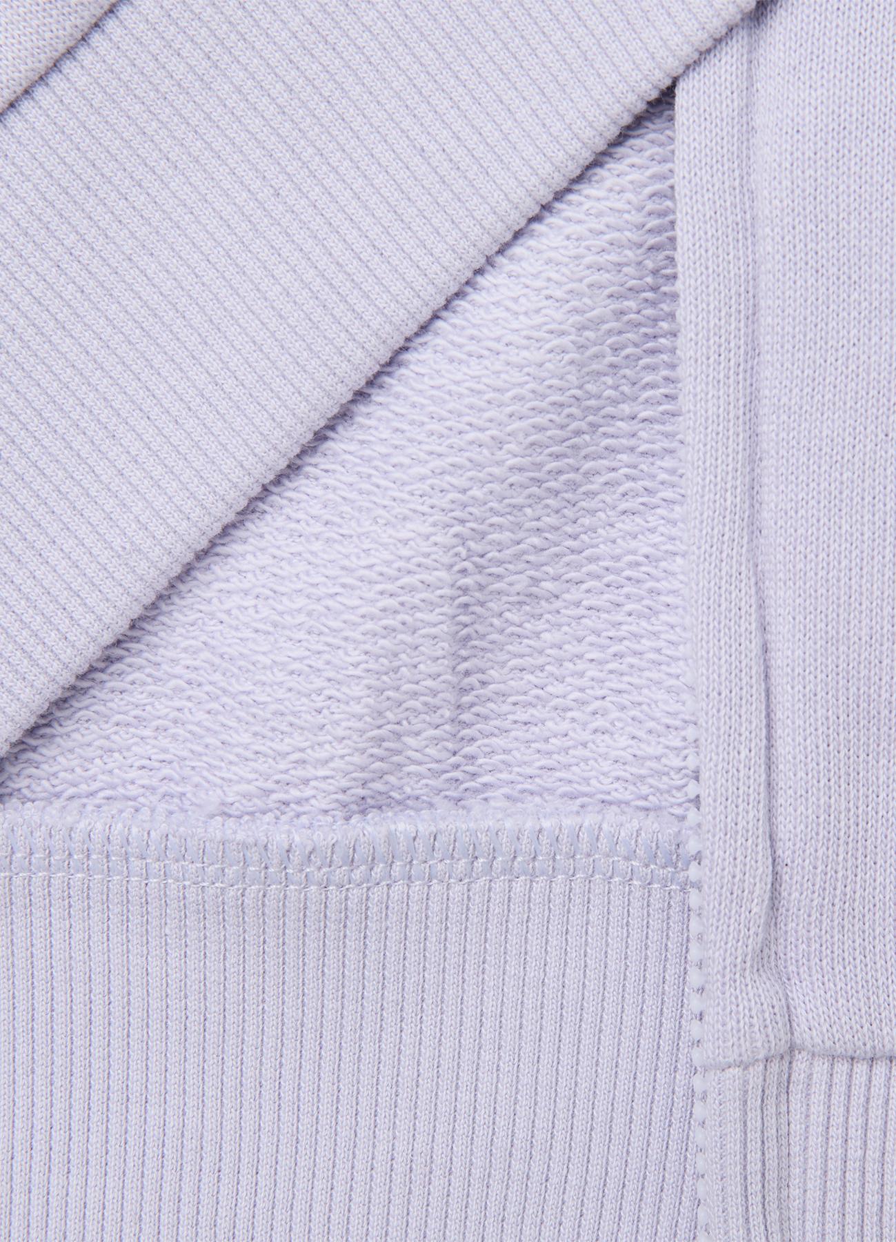 Kız Çocuk Lila Önü İşlemeli Ribanalı Boğazlı Fermuarlı Dik Yaka Sweatshirt