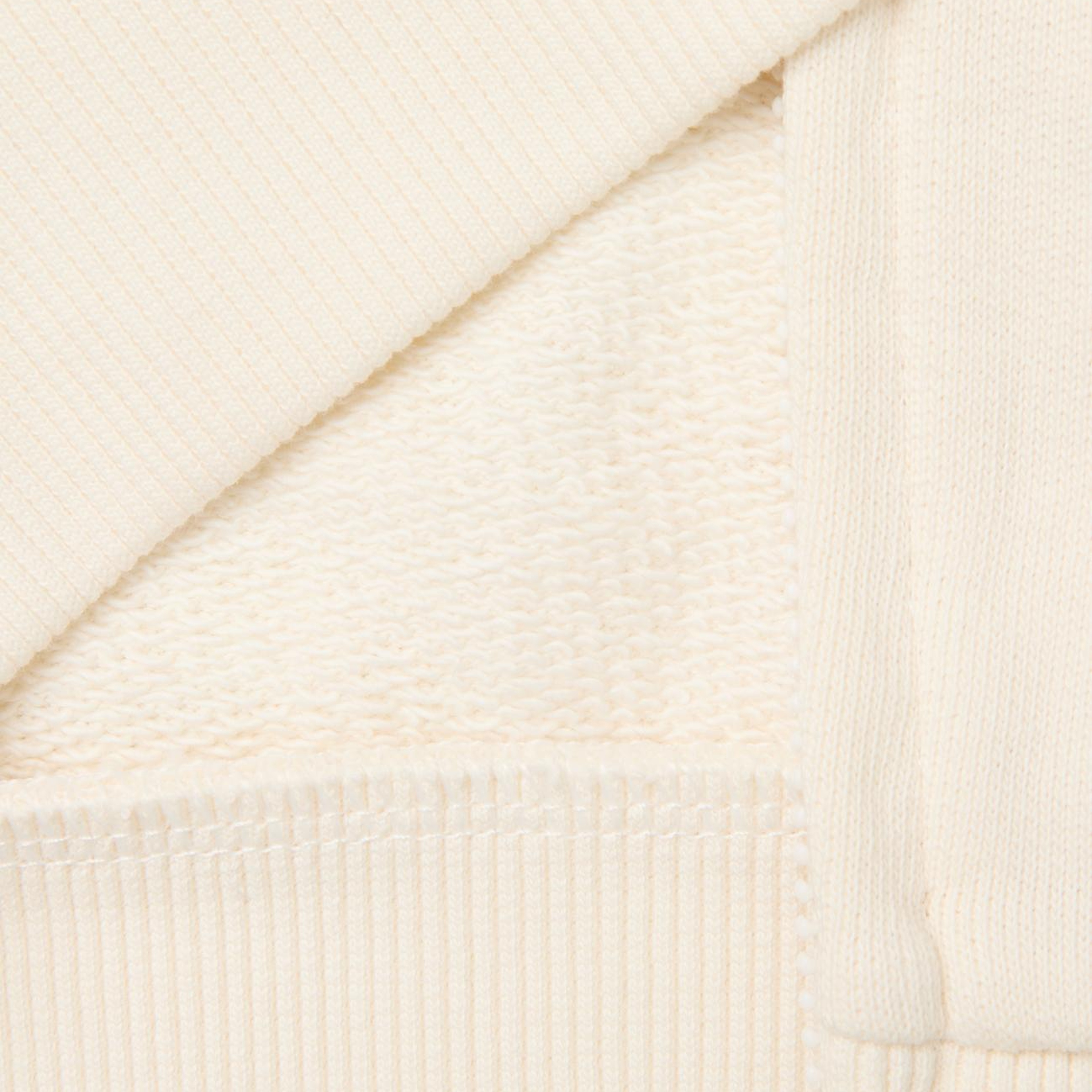 Kız Çocuk Krem Önü İşlemeli Ribanalı Boğazlı Fermuarlı Dik Yaka Sweatshirt