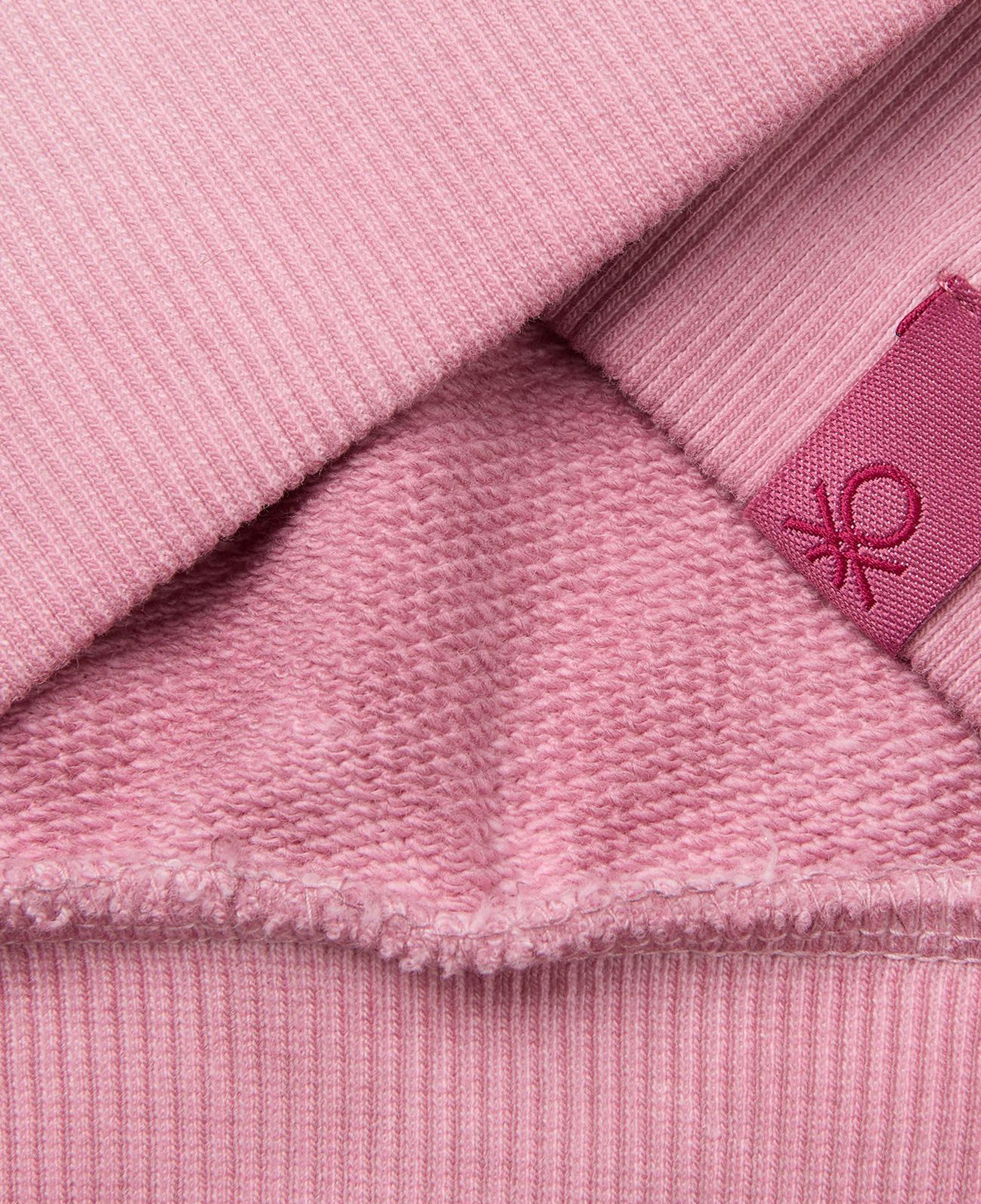 Kız Çocuk Pembe Önü Lilo&Stitch Baskılı Oversize Bisiklet Yaka Sweatshirt