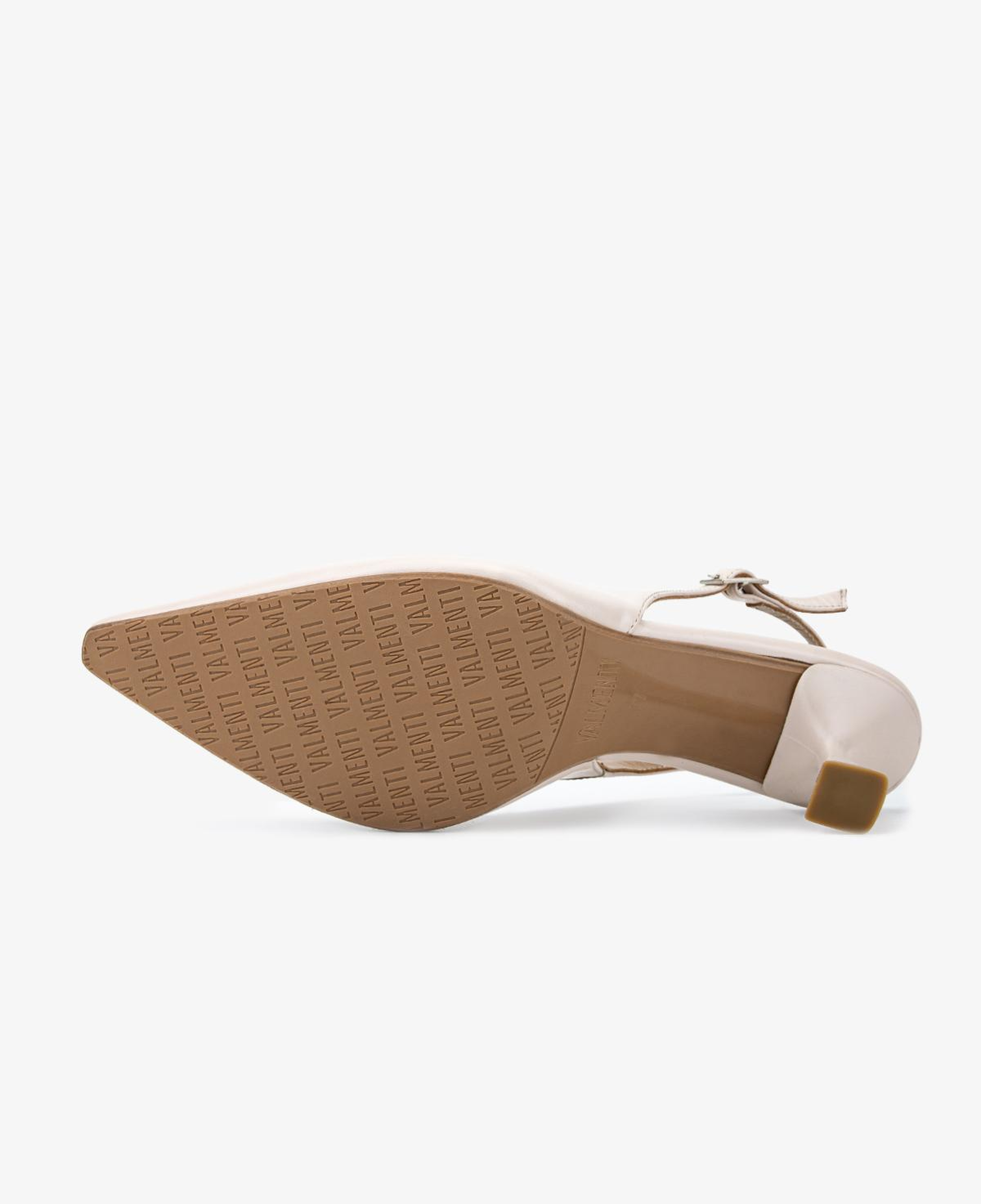 Valmenti Kadın Hakiki Deri Bej Slingback Ayakkabı