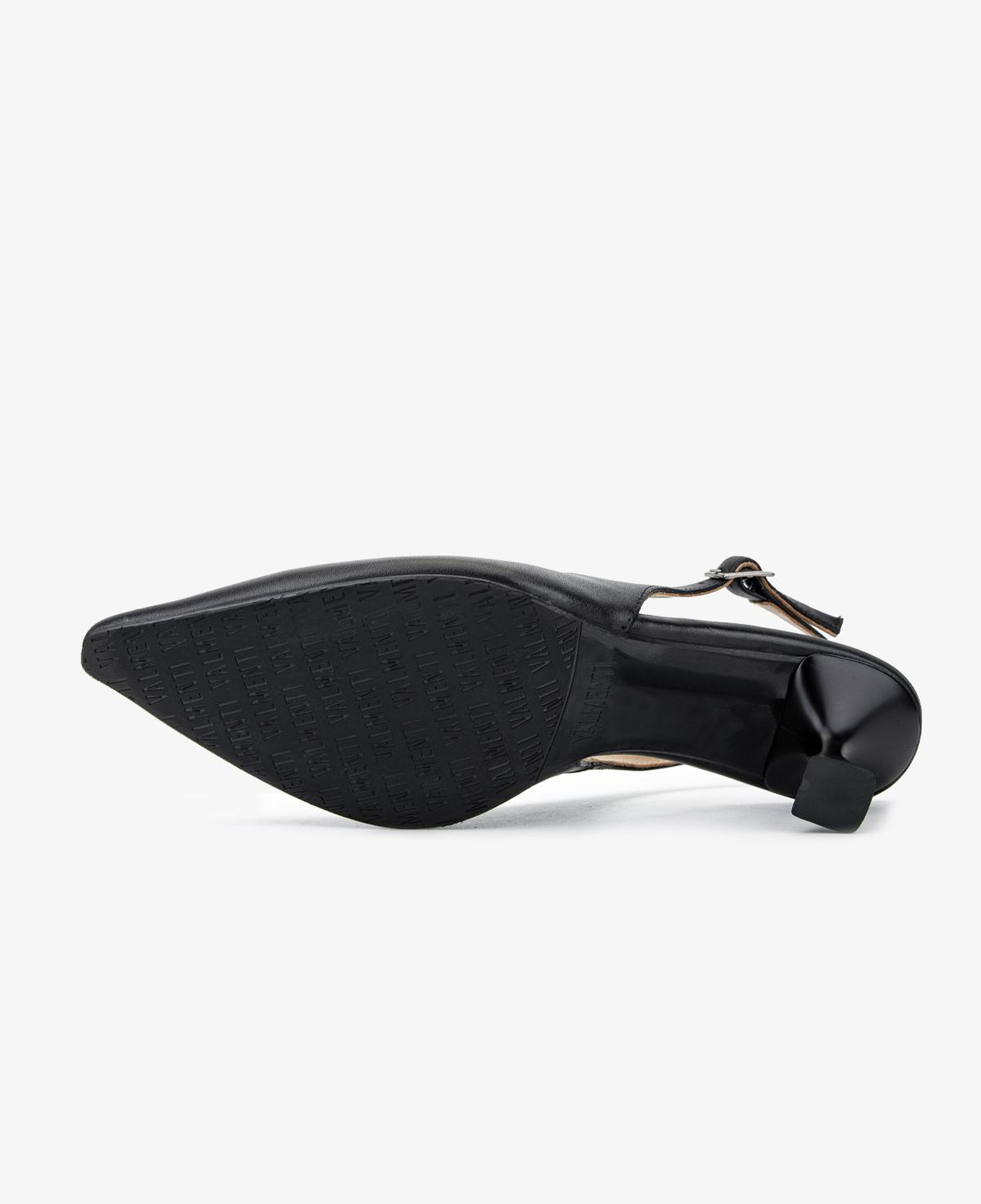 Valmenti Kadın Hakiki Deri Siyah Slingback Ayakkabı