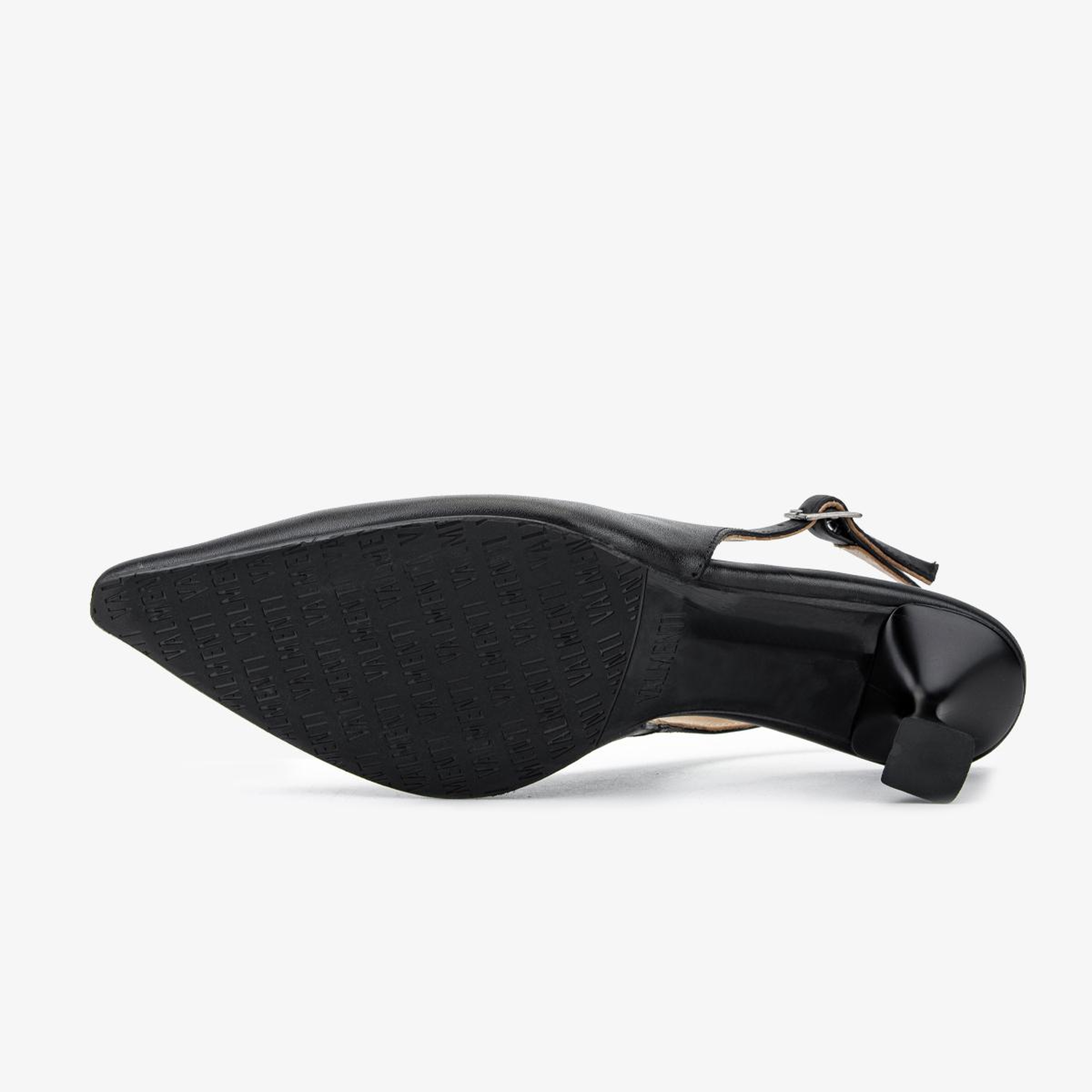 Valmenti Kadın Hakiki Deri Siyah Slingback Ayakkabı
